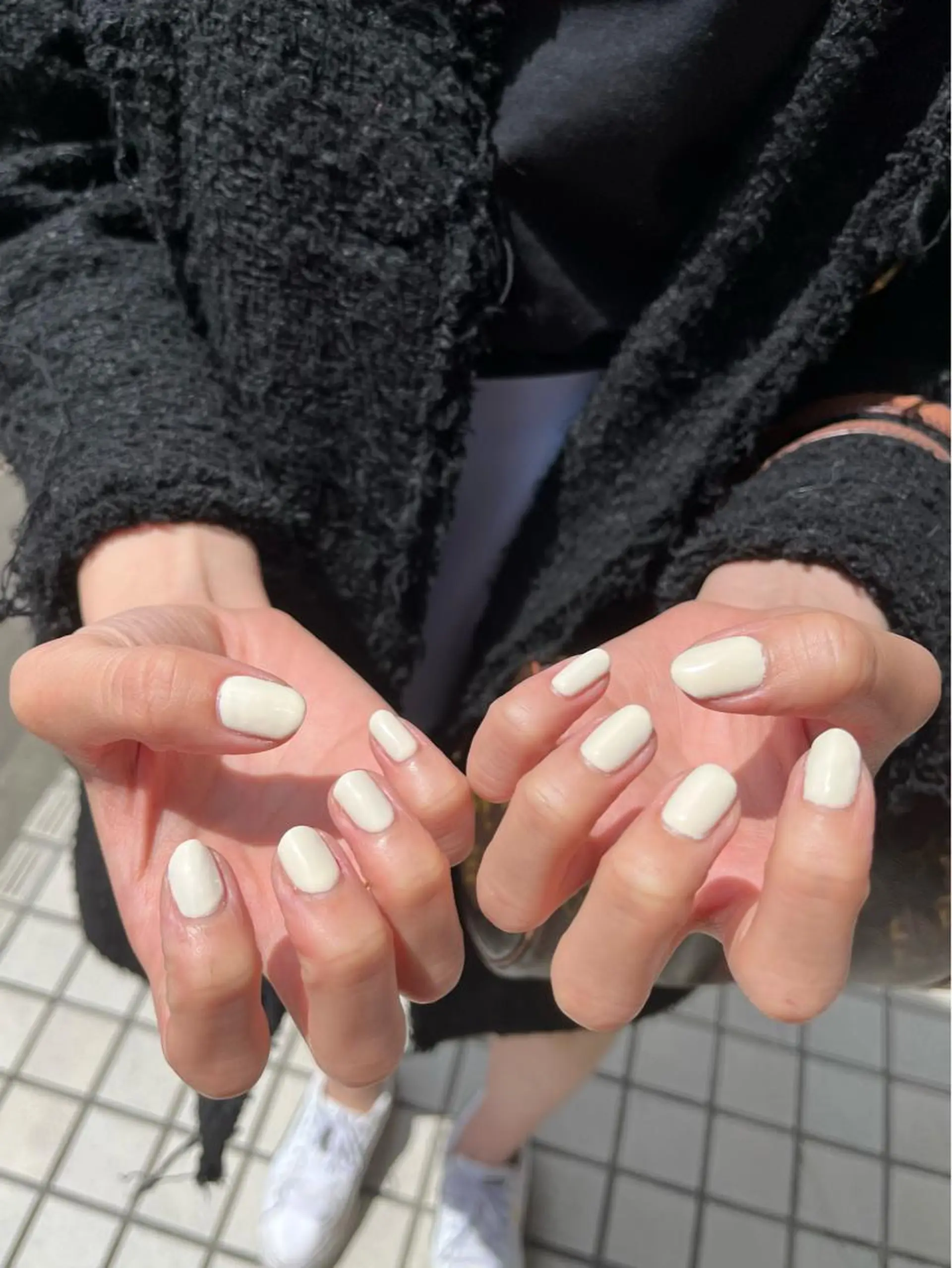 ネイル ブラウン メンズネイル オフィスネイル ワンカラーネイル オレンジ ボブ/暖色カラー コウボヒカルのヘアスタイル