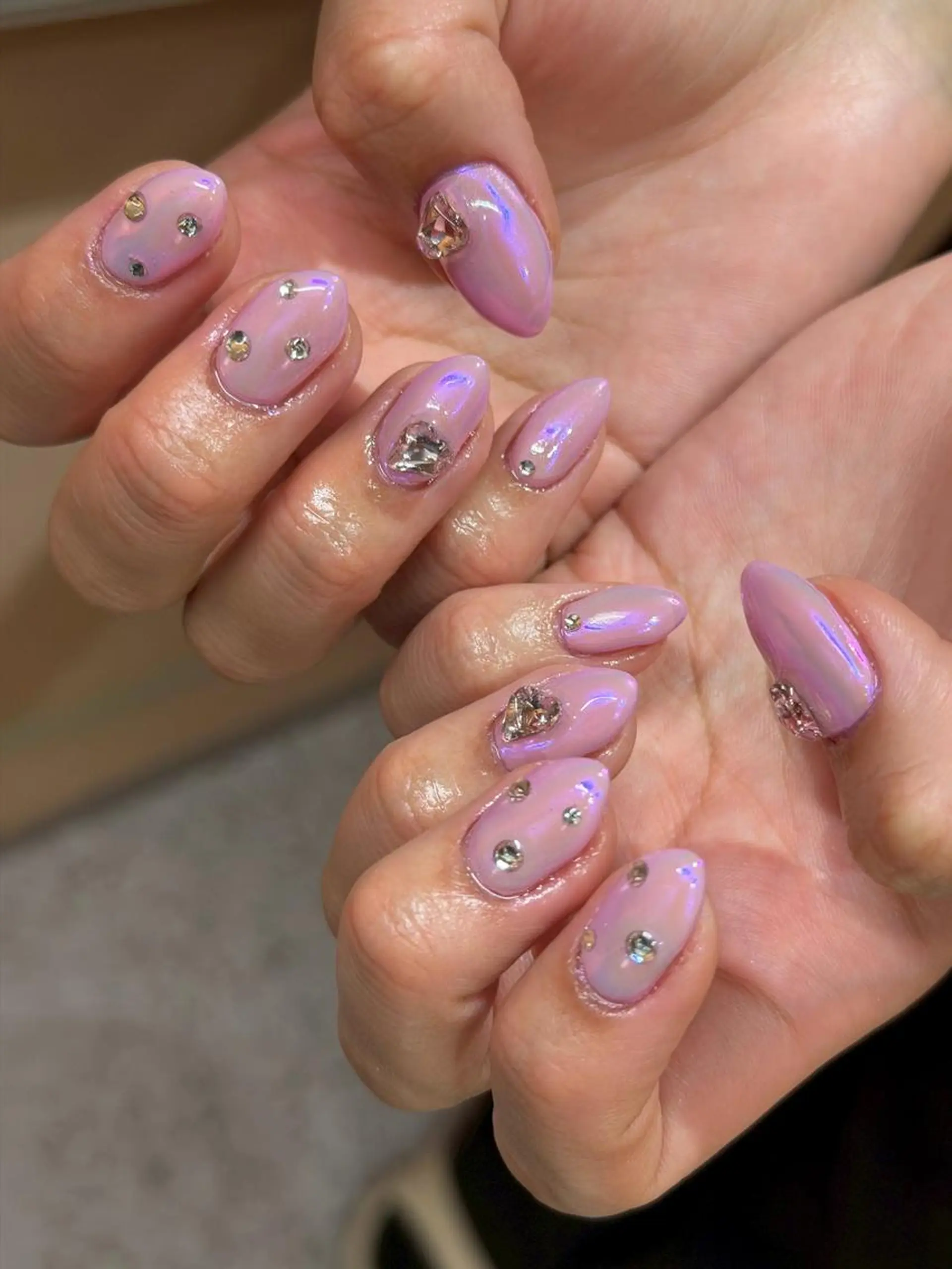 ネイル アートネイル フラッシュネイル 韓国ネイル マグネットネイル 持ち込み Allma Nailのネイルデザイン