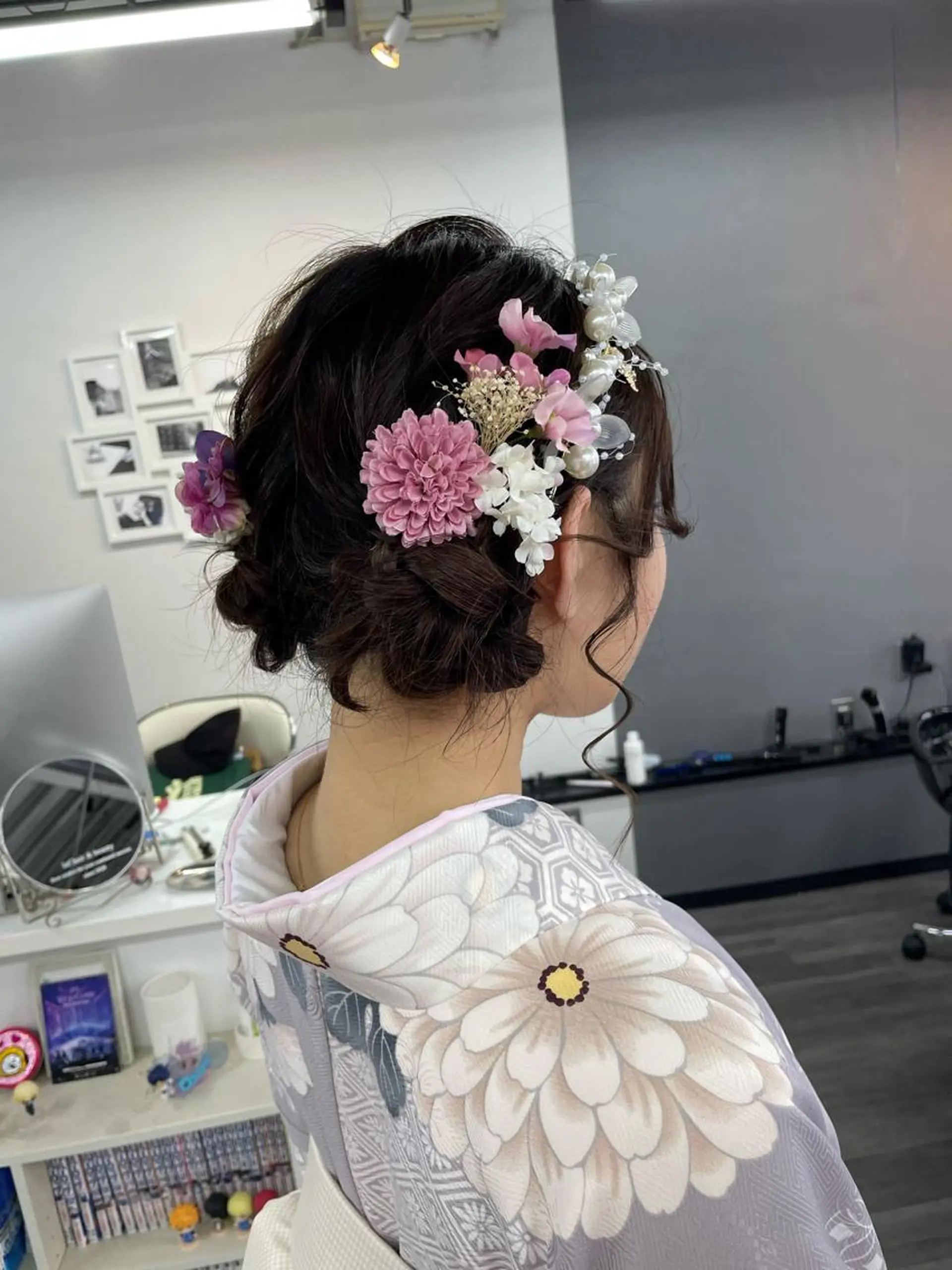 ヘアアレンジ お団子ヘア 卒業式のヘアスタイル オノ アカネのヘアスタイル