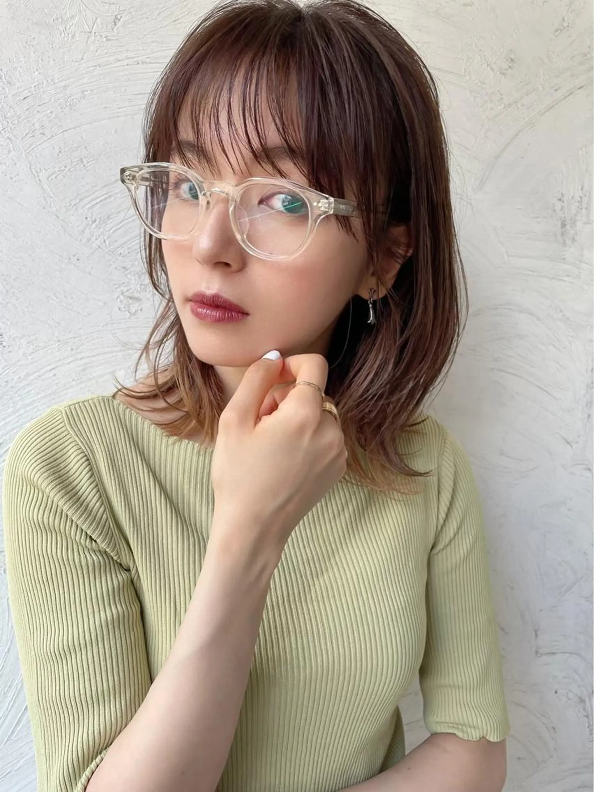 ミディアム IVE所属・ブリーチなし🤍 渋谷／原島杏奈のヘアスタイル