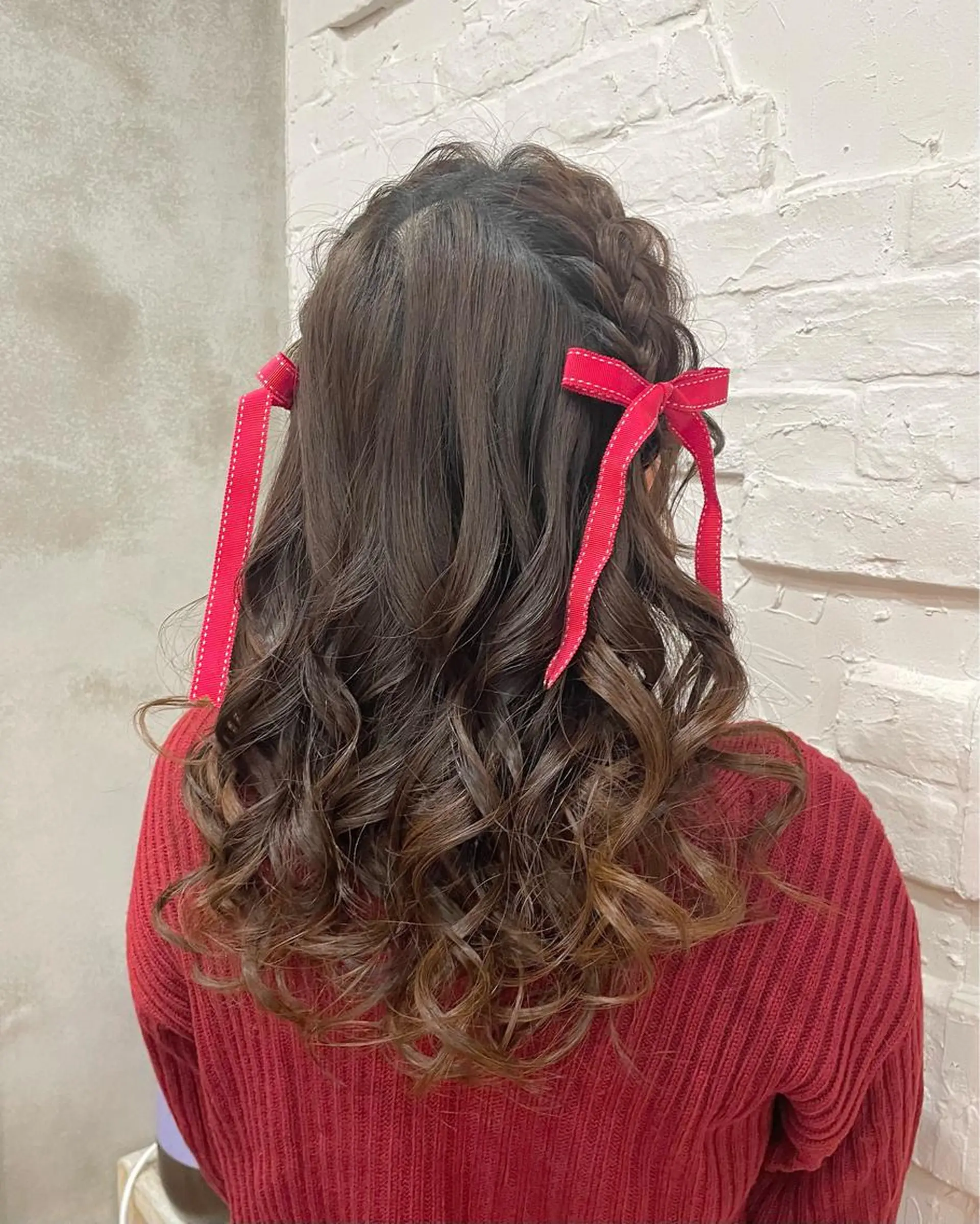 ロング ヘアアレンジ ヘアセット 【ピンク/韓国ヘア/ ヘアセット】亜海のヘアスタイル