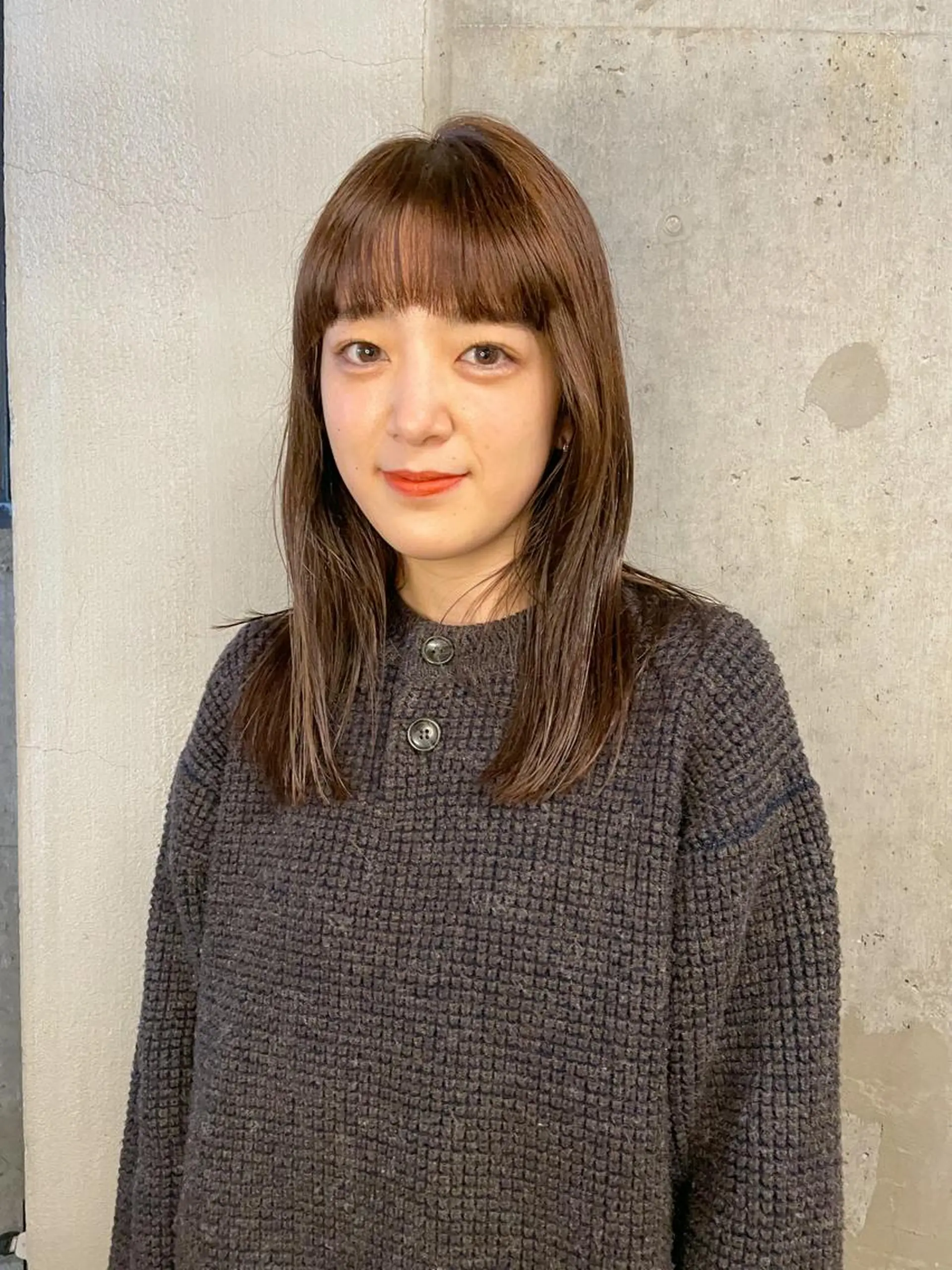 セミロング カラー パーマ/レイヤー 岩山丈一郎のヘアスタイル