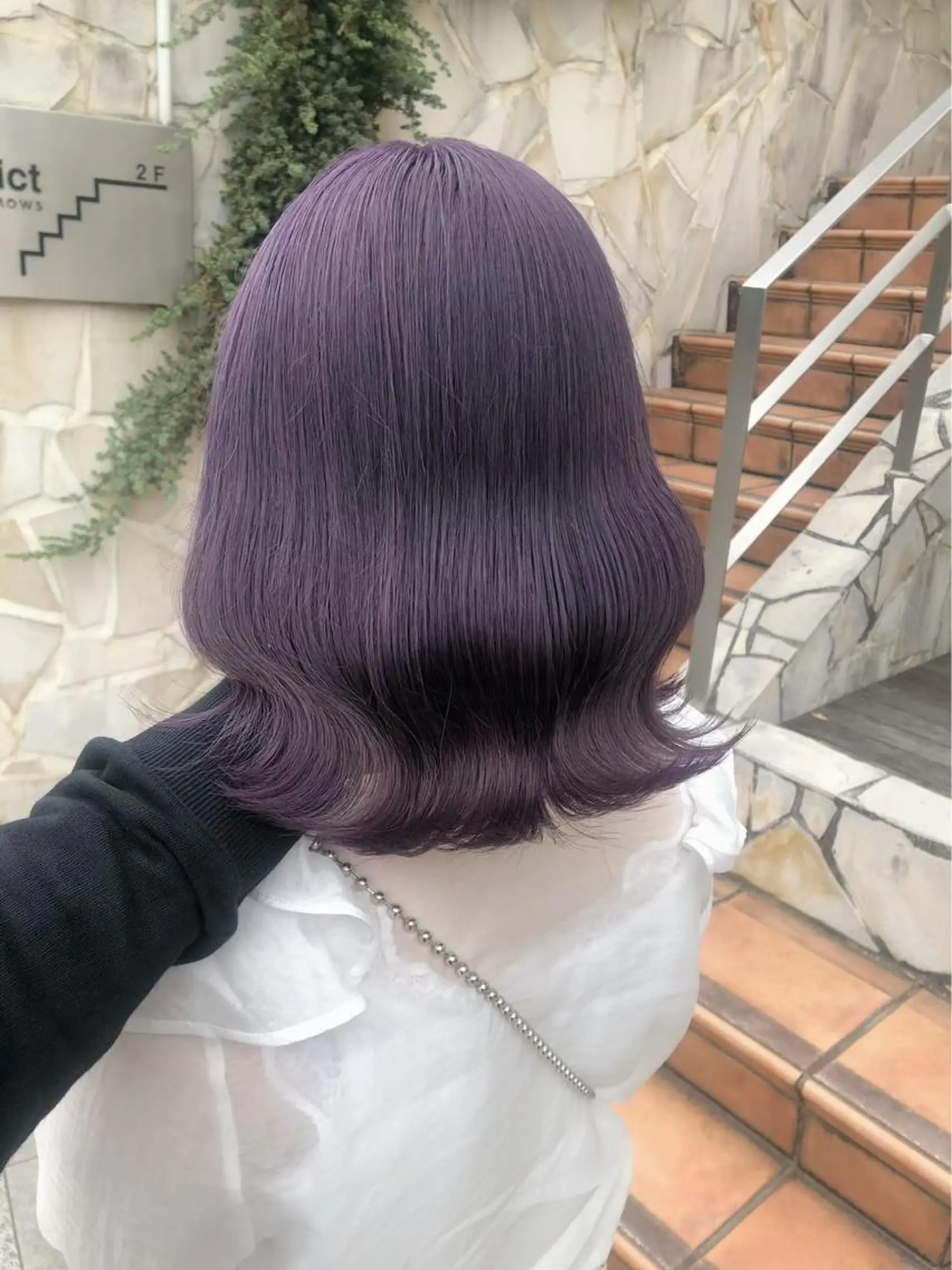 ミディアム カラー 👑垢抜け韓国ヘア ハッシュカット唯澄のヘアスタイル