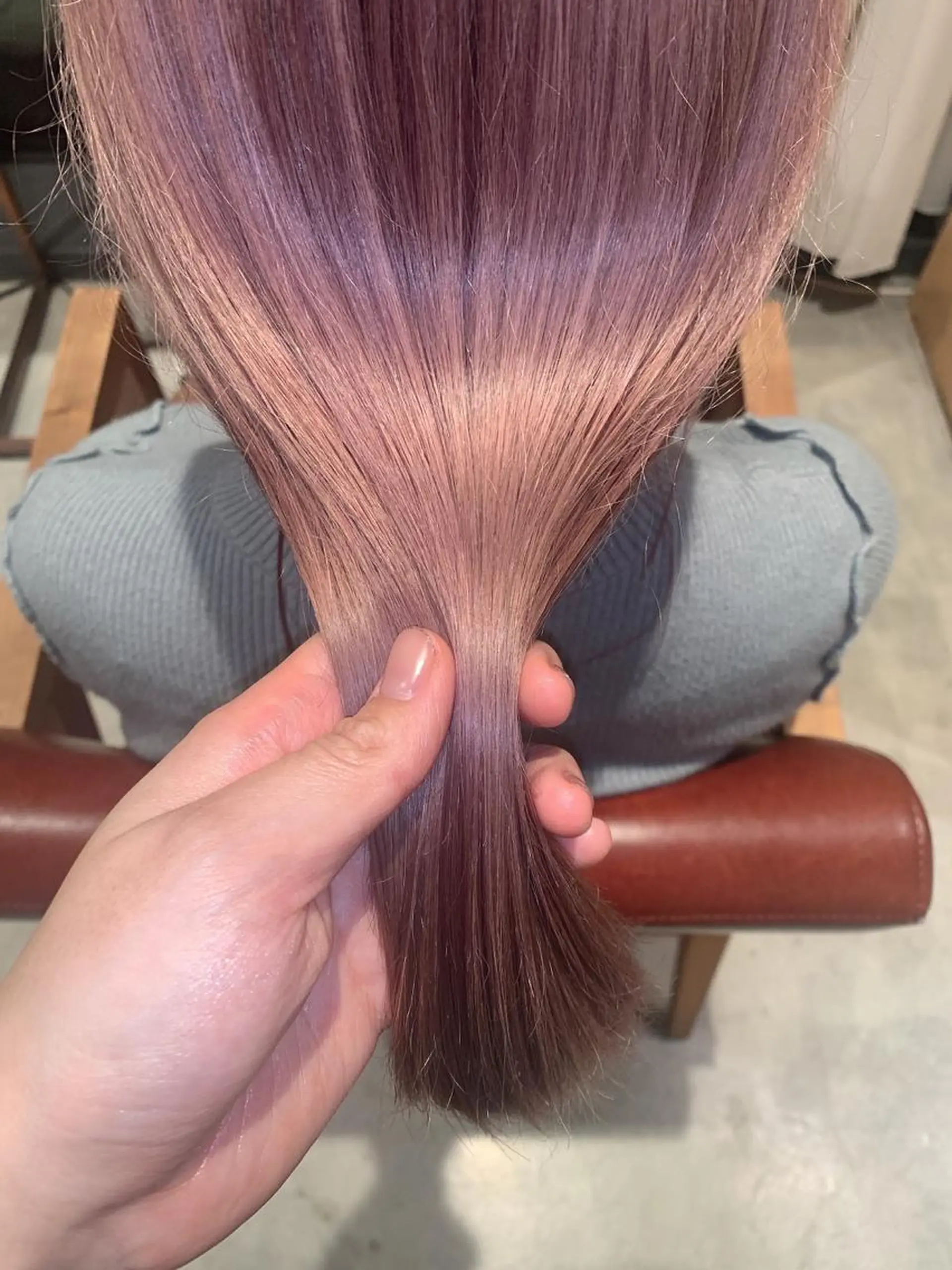 セミロング カラー ピンクカラー 箭内葉月/メンズ👔 ワンカールパーマのヘアスタイル