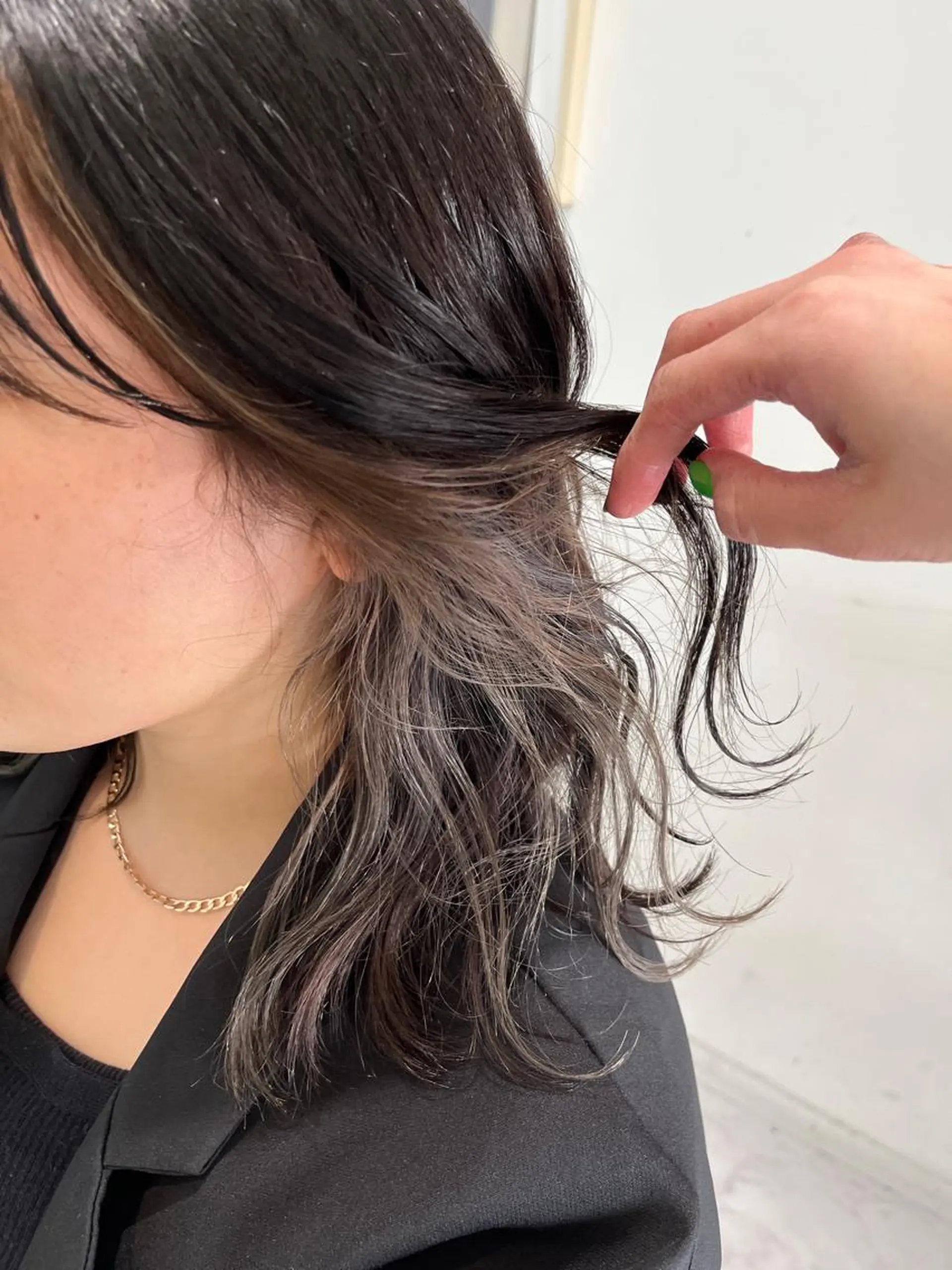 ミディアム ミストバング 顔周りカット ヘアカラー トリートメント ace share salon所属・Yurina 💖透明感カラー💖のヘアスタイル