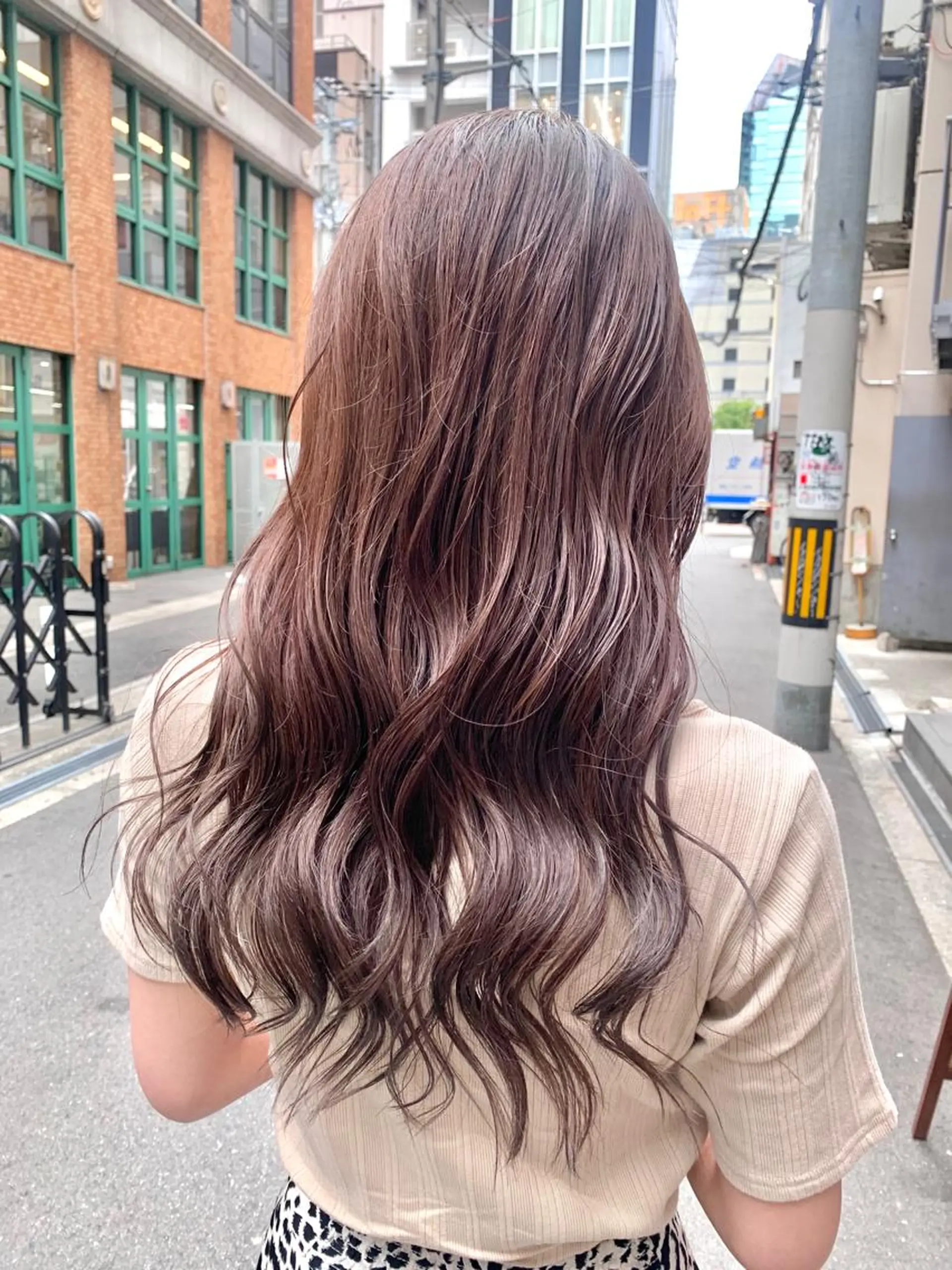 ロング カット ヘアカラー トリートメント 酸性ストレート/ブリ ーチなし/中村 匠のヘアスタイル