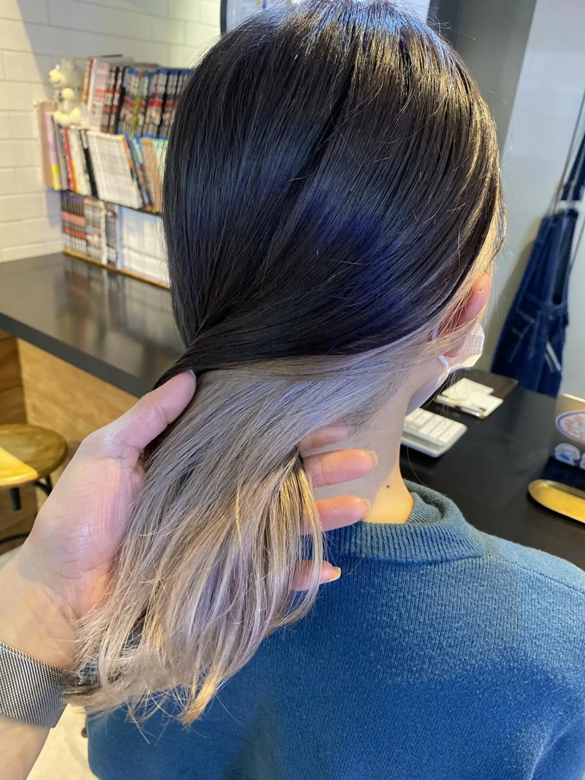 ミディアム カラー ブリーチ カット ヘアカラー トリートメント scene.池袋所属・scene. haraのヘアスタイル