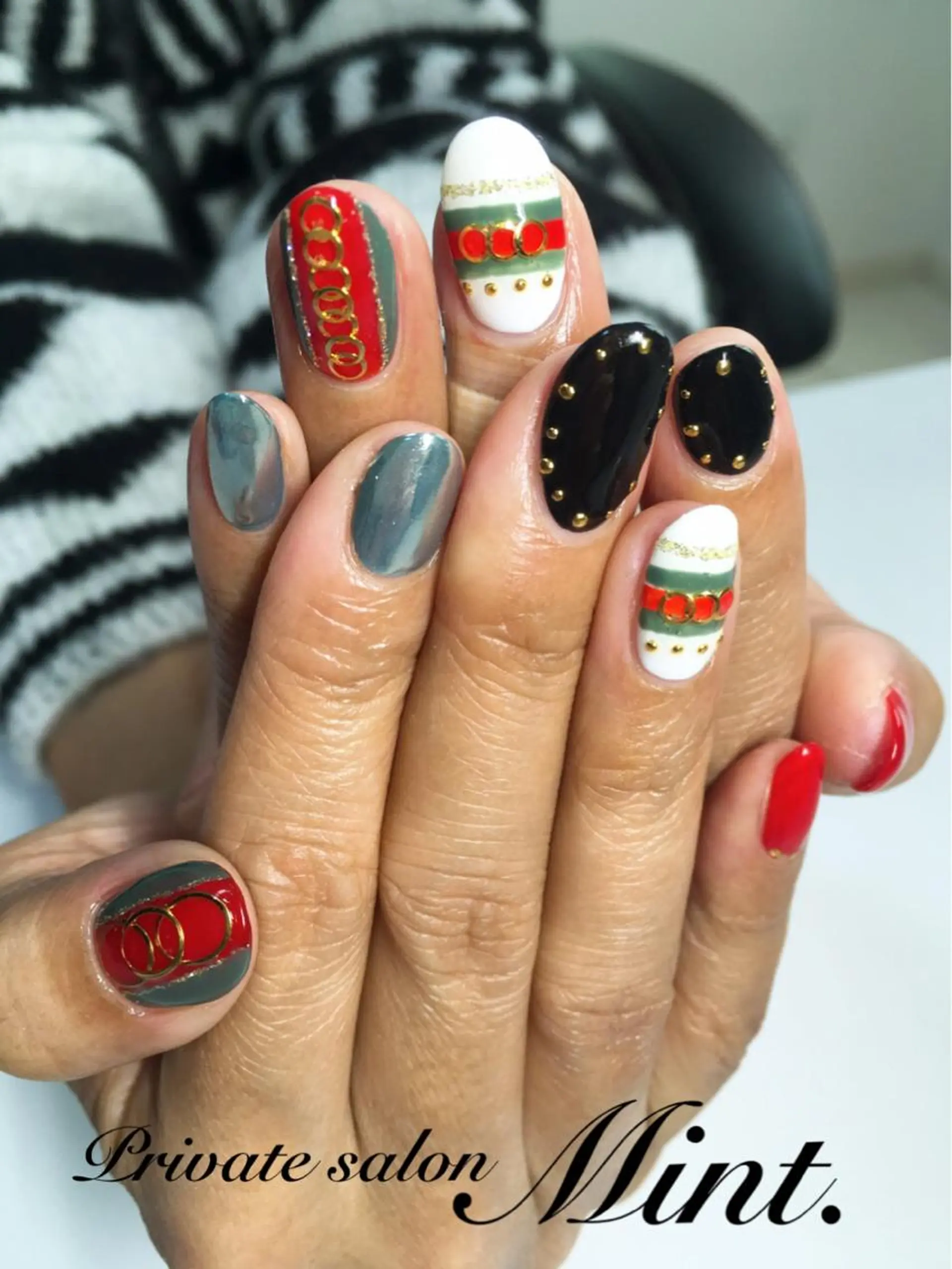 ショート ネイル ジェルネイル ハンドネイル Mint. nailのネイルデザイン