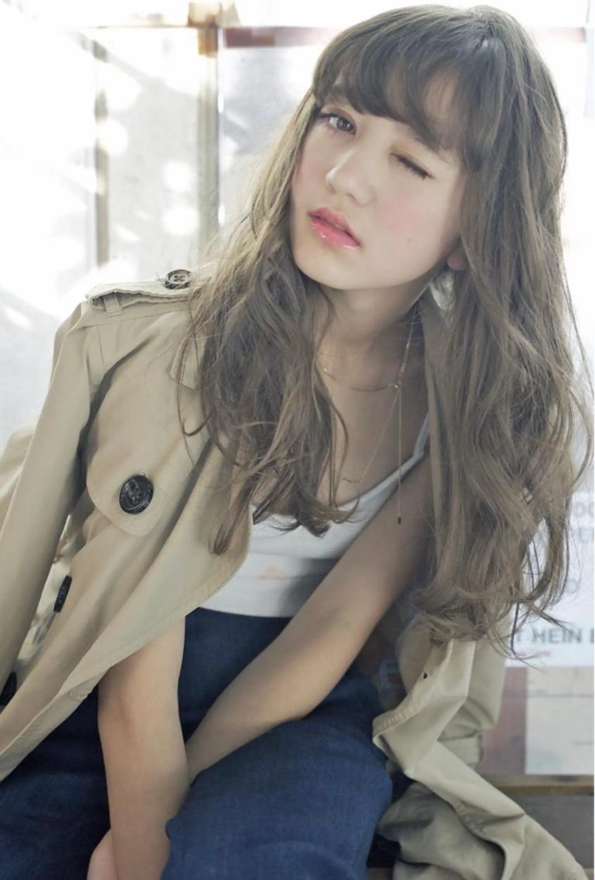 ロング カット ヘアカラー トリートメント ヘアセット IVE所属・ブリーチなし🤍 渋谷／原島杏奈のヘアスタイル