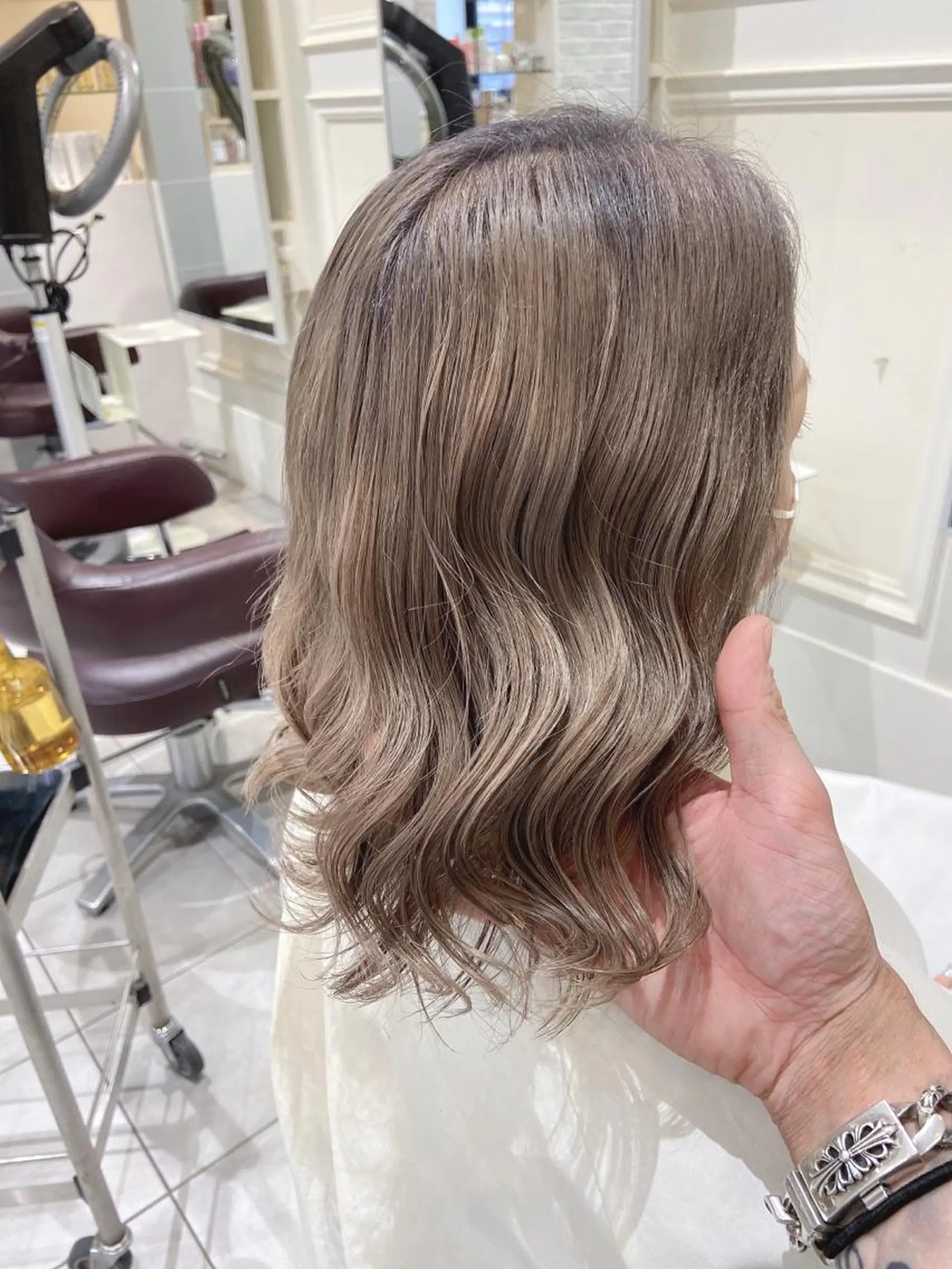 ミディアム カラー パーマ ヘアカラー 韓国/色気/レイヤー /avance天王寺のヘアスタイル