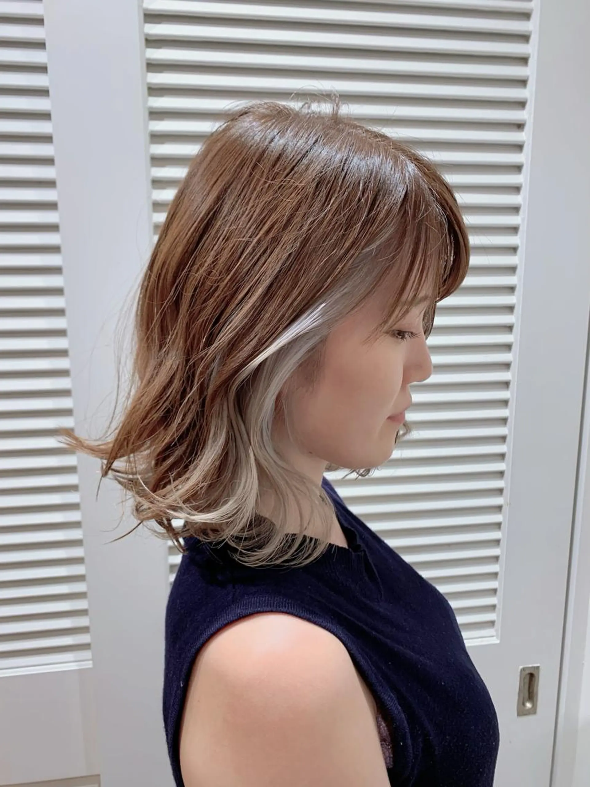 ミディアム カット ヘアカラー 新宿 木下拓哉のヘアスタイル