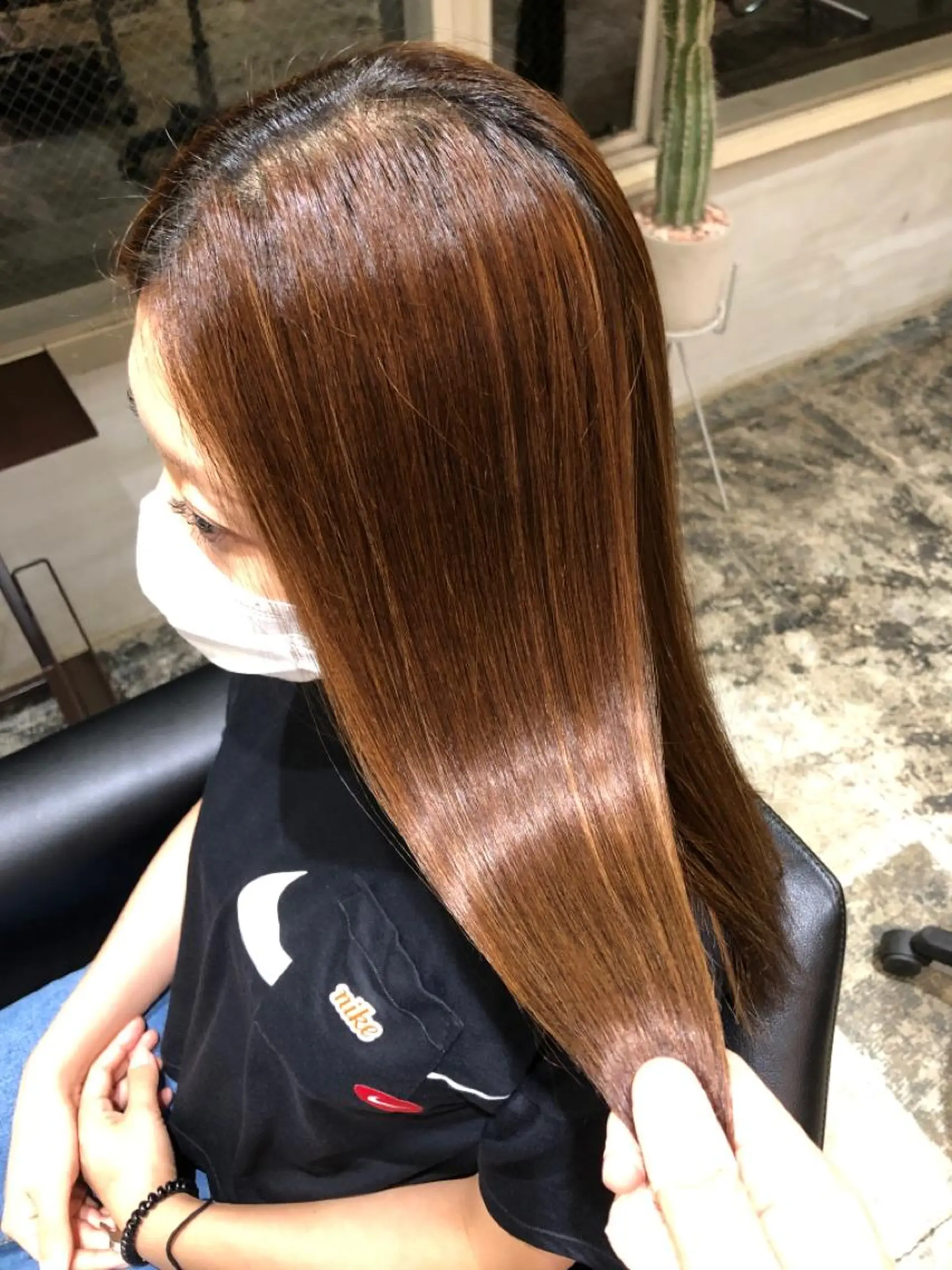 セミロング パーマ 酸性ストレート ストレートパーマ 北花田美容師🍃村尾 光太/むらのヘアスタイル