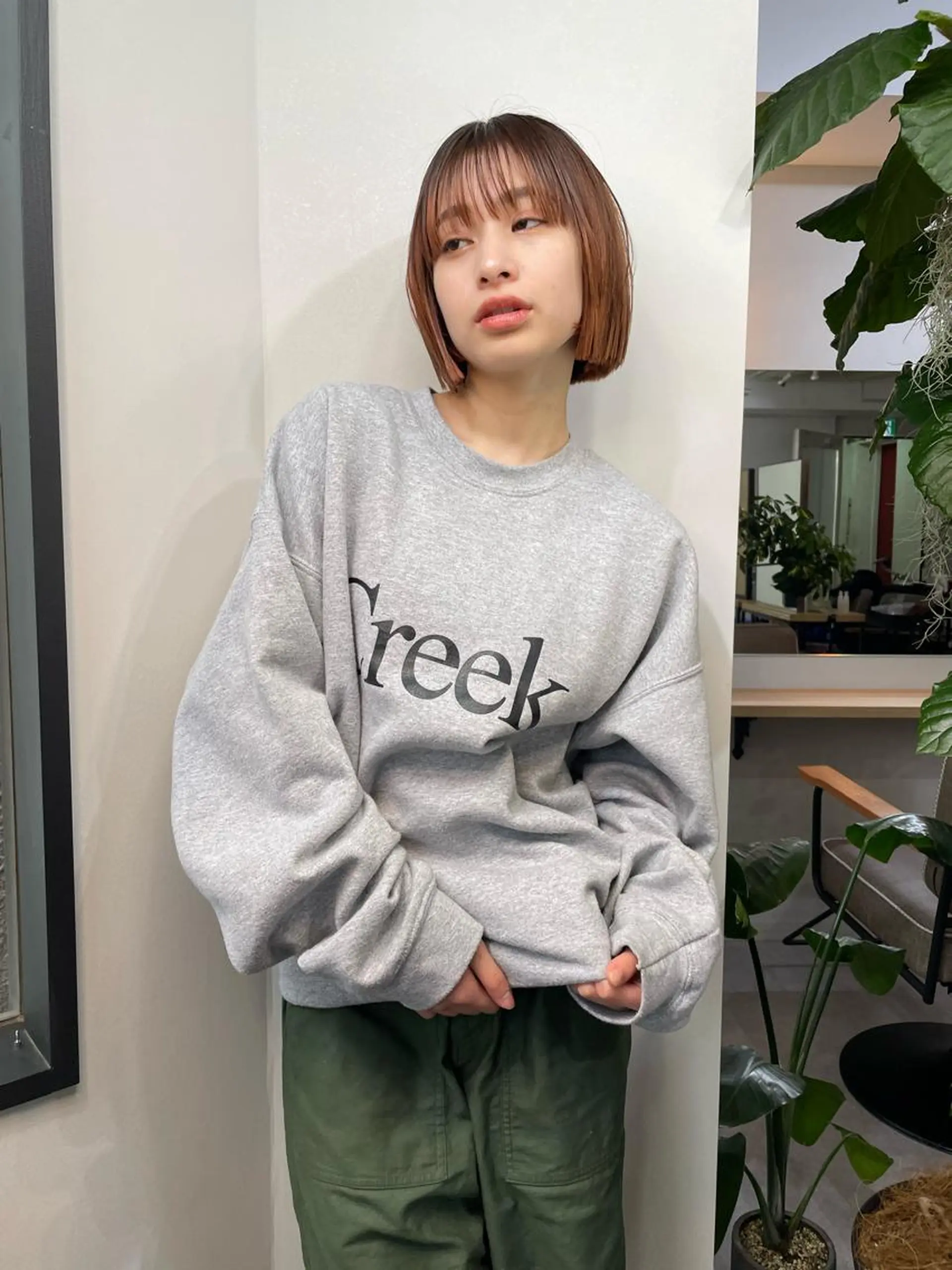 ショート カラー ボブ パーマ＊ 顔まわり似合わせのヘアスタイル