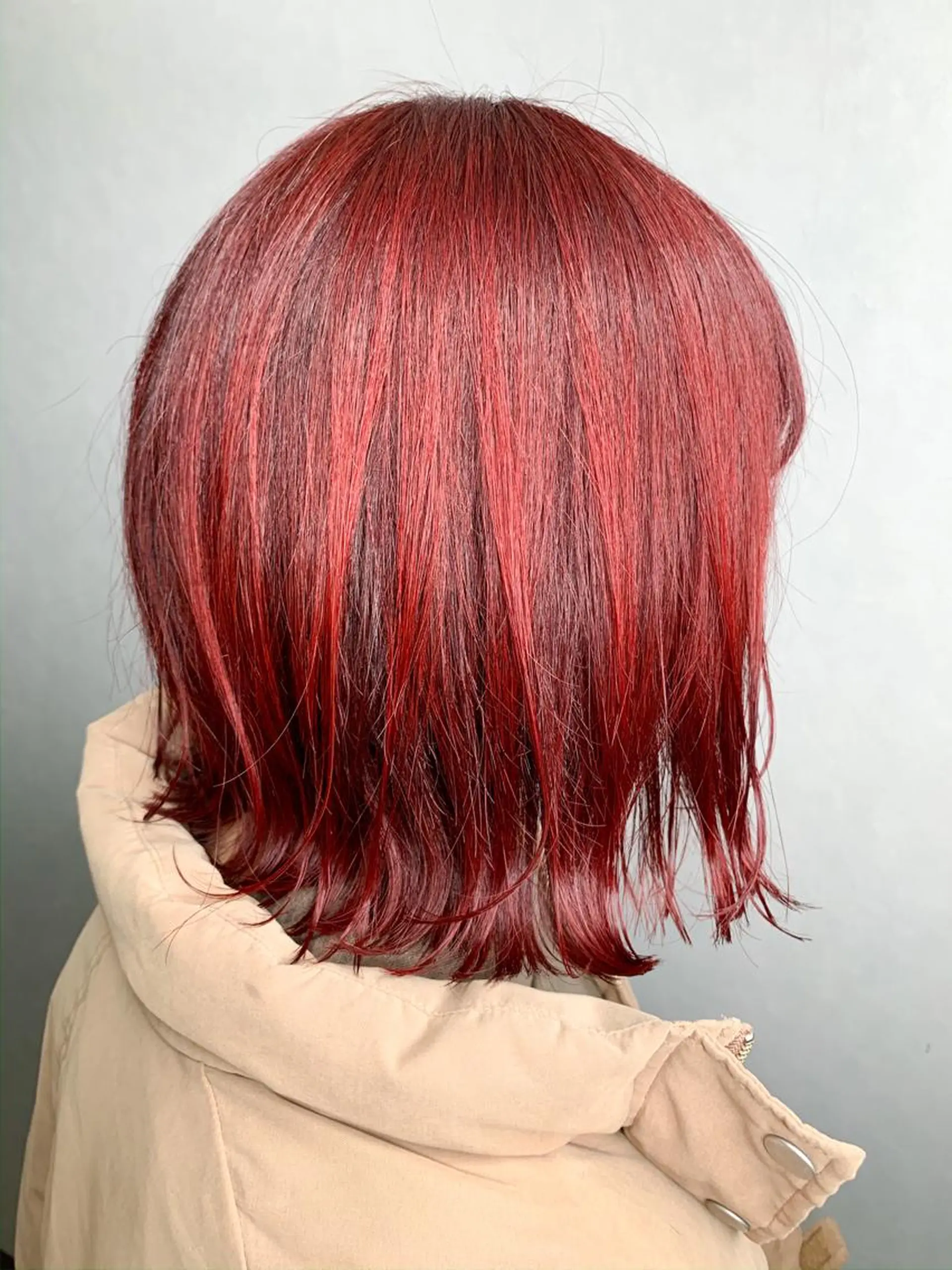 ショート カラー ブリーチ レッドカラー 🌈 DAIKI 🌈のヘアスタイル