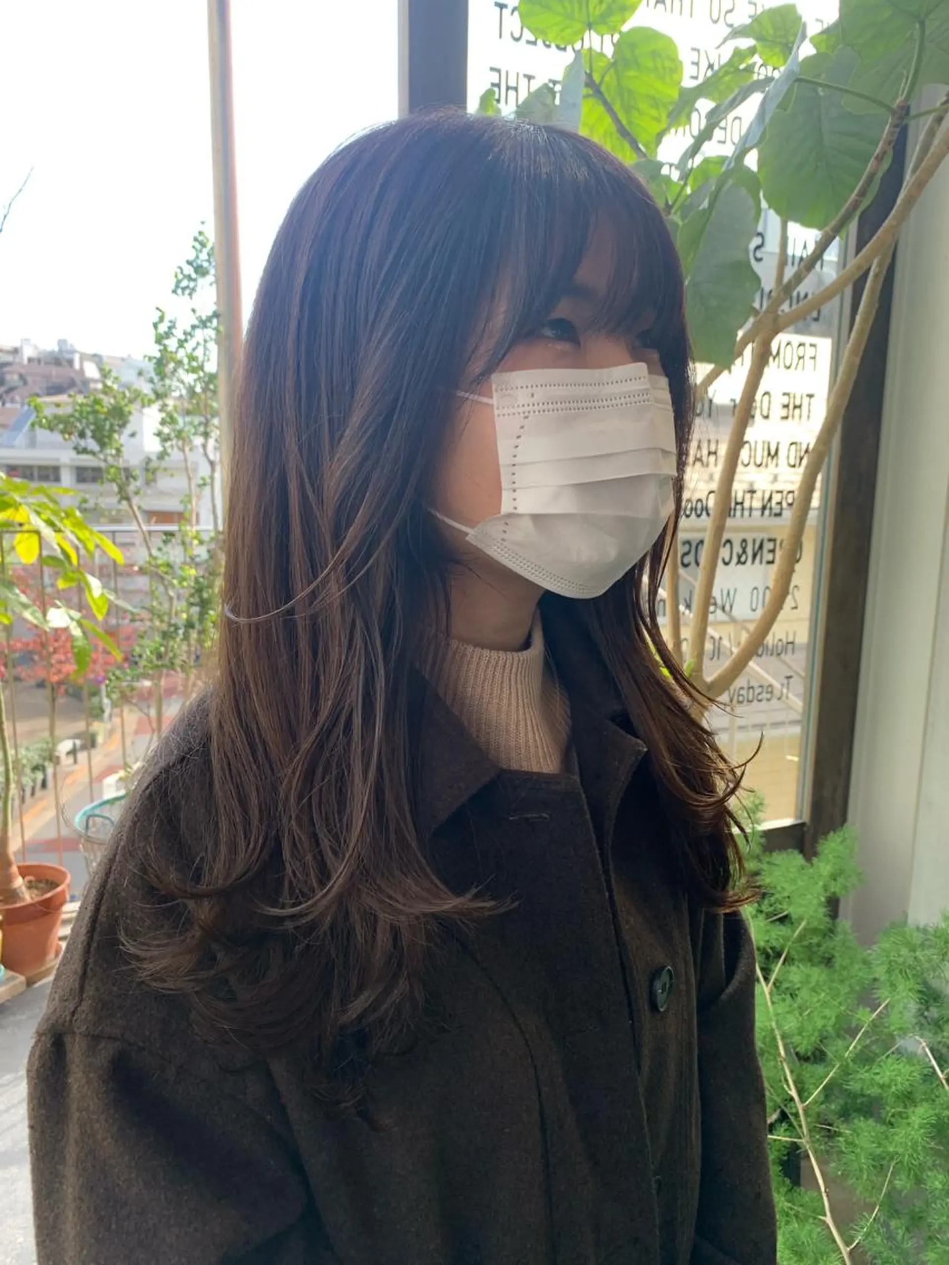 ロング ボブ/ベージュ/ パーマ🪿近森ゆいのヘアスタイル