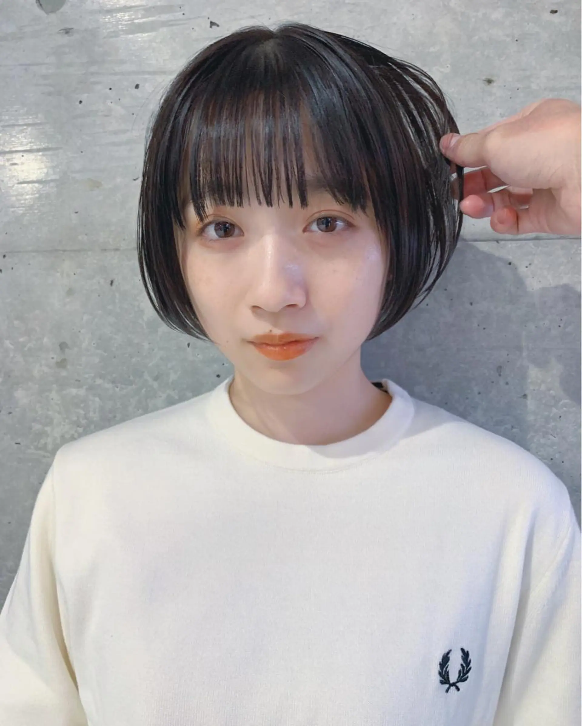 ショート カラー ボブパーマコテ巻き風 パーマNo1深江秀平のヘアスタイル