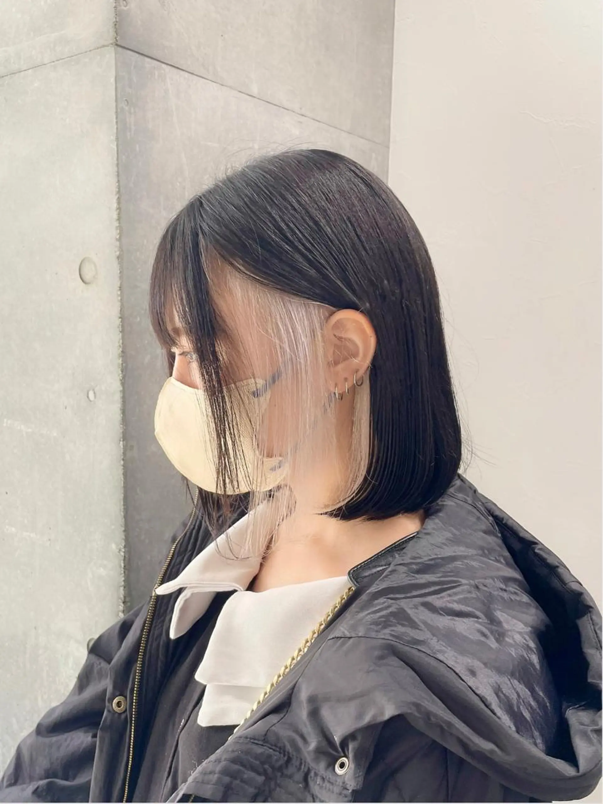 ミディアム カラー メンズモテパーマ💙 fuwaのヘアスタイル