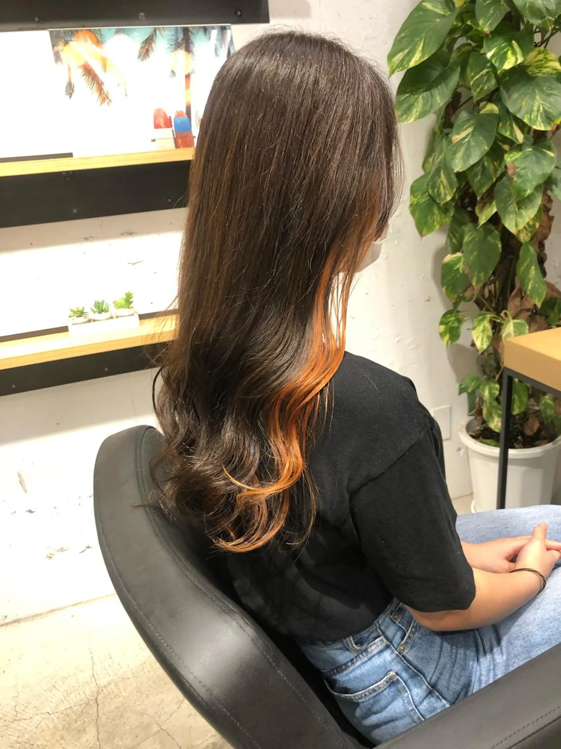 セミロング カラー ショートボブ ブリーチ デザインカラー インナーカラー ボブ ヘアカラー トリートメント ✨髪質改善ストレート ×ミニボブ✨萩原　翼のヘアスタイル