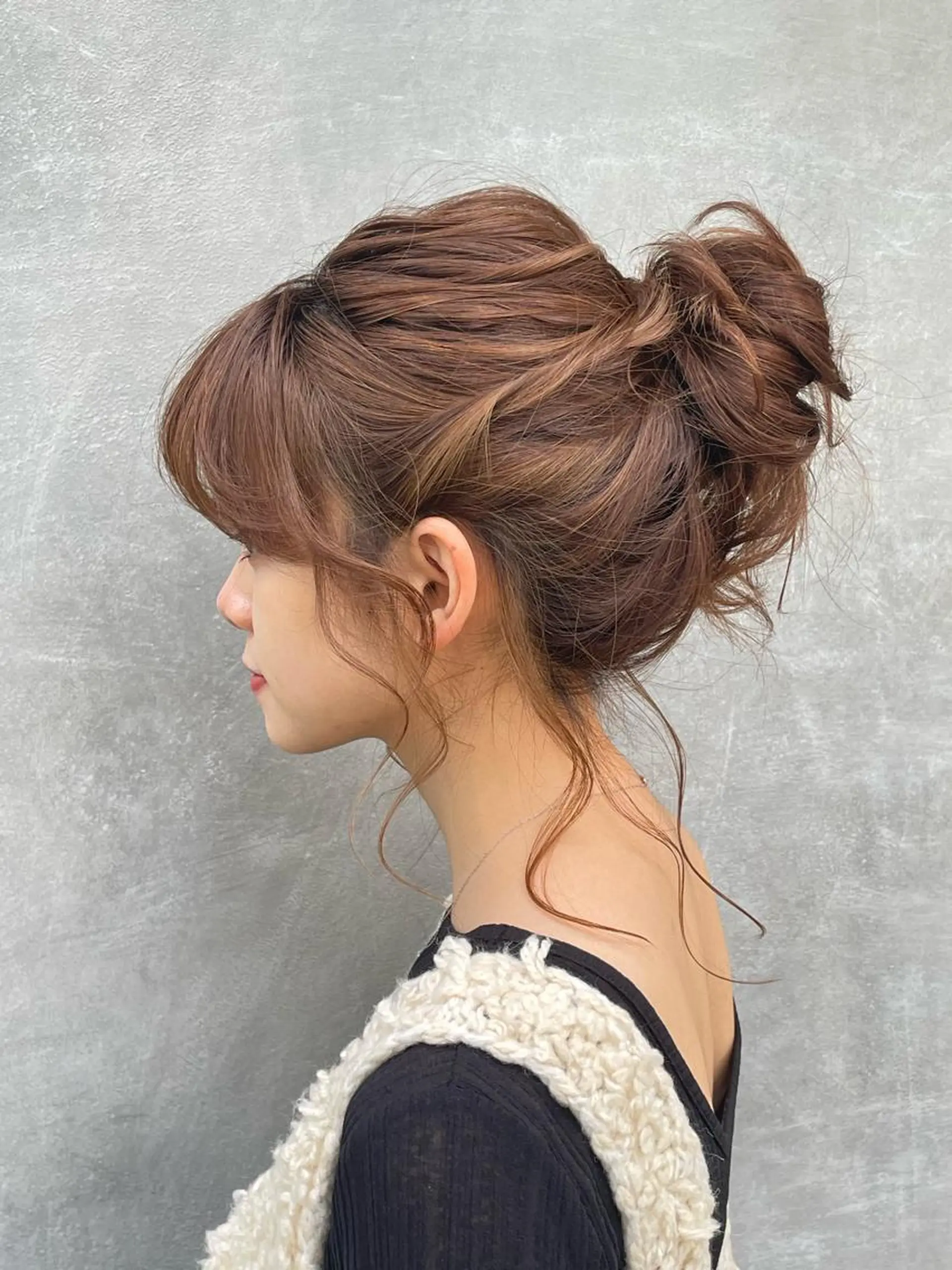 ミディアム ヘアアレンジ お団子ヘア 🫧 MAKI🫧のヘアスタイル