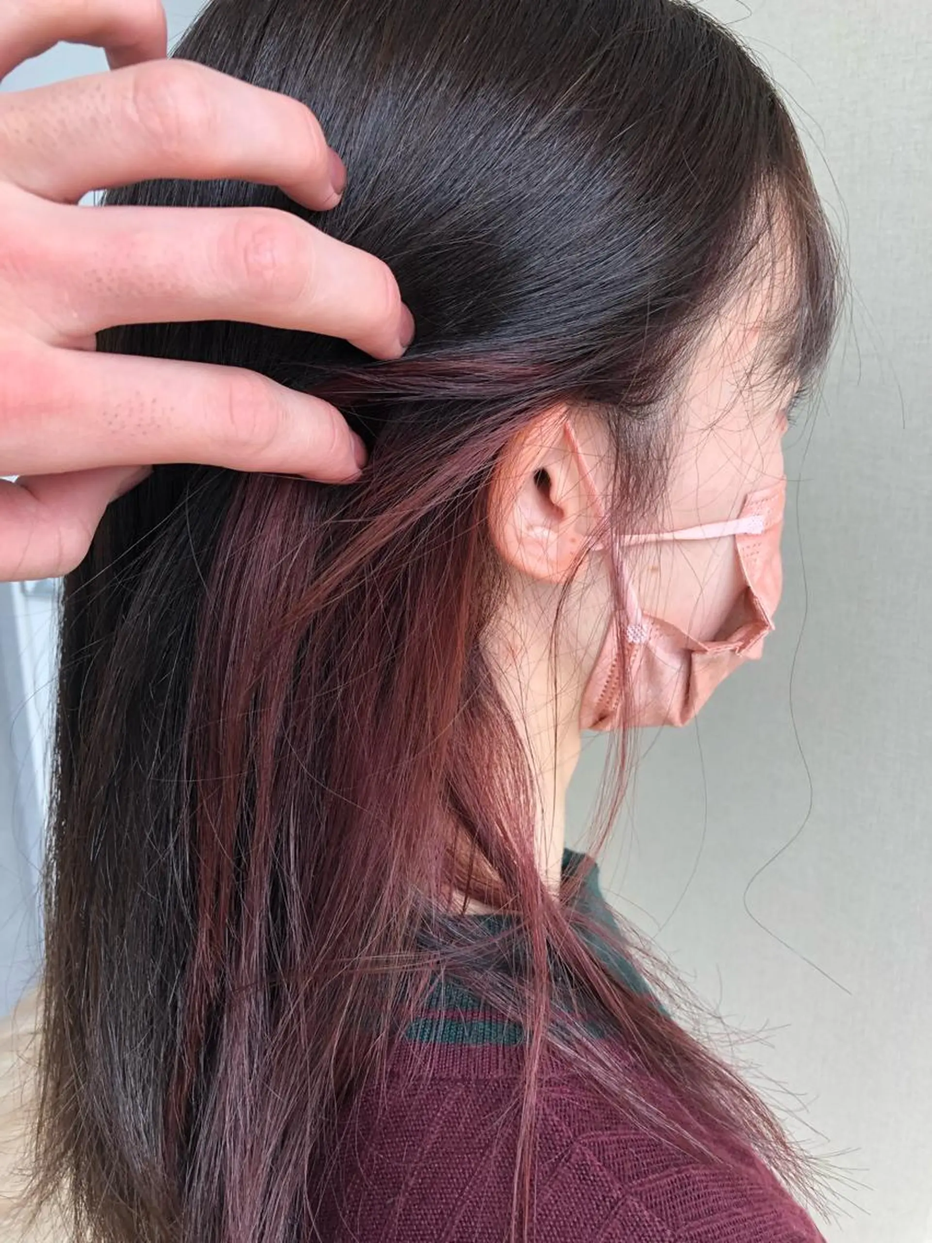 カラー 切りっぱなしボブ/ 蒲生四丁目/伊藤瑠唯のヘアスタイル