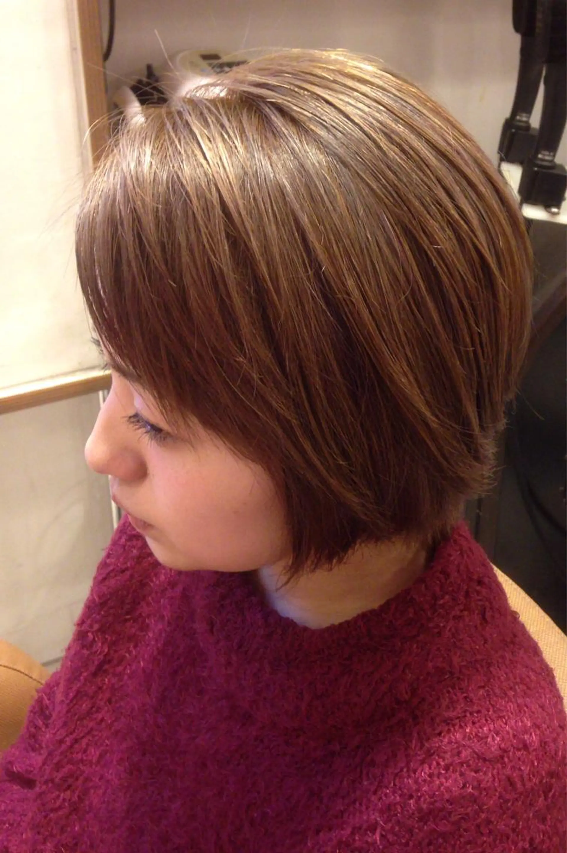 ショート カラー ベージュカラー yeope所属・ハイトーンカラー ブリーチ専門・天神のヘアスタイル