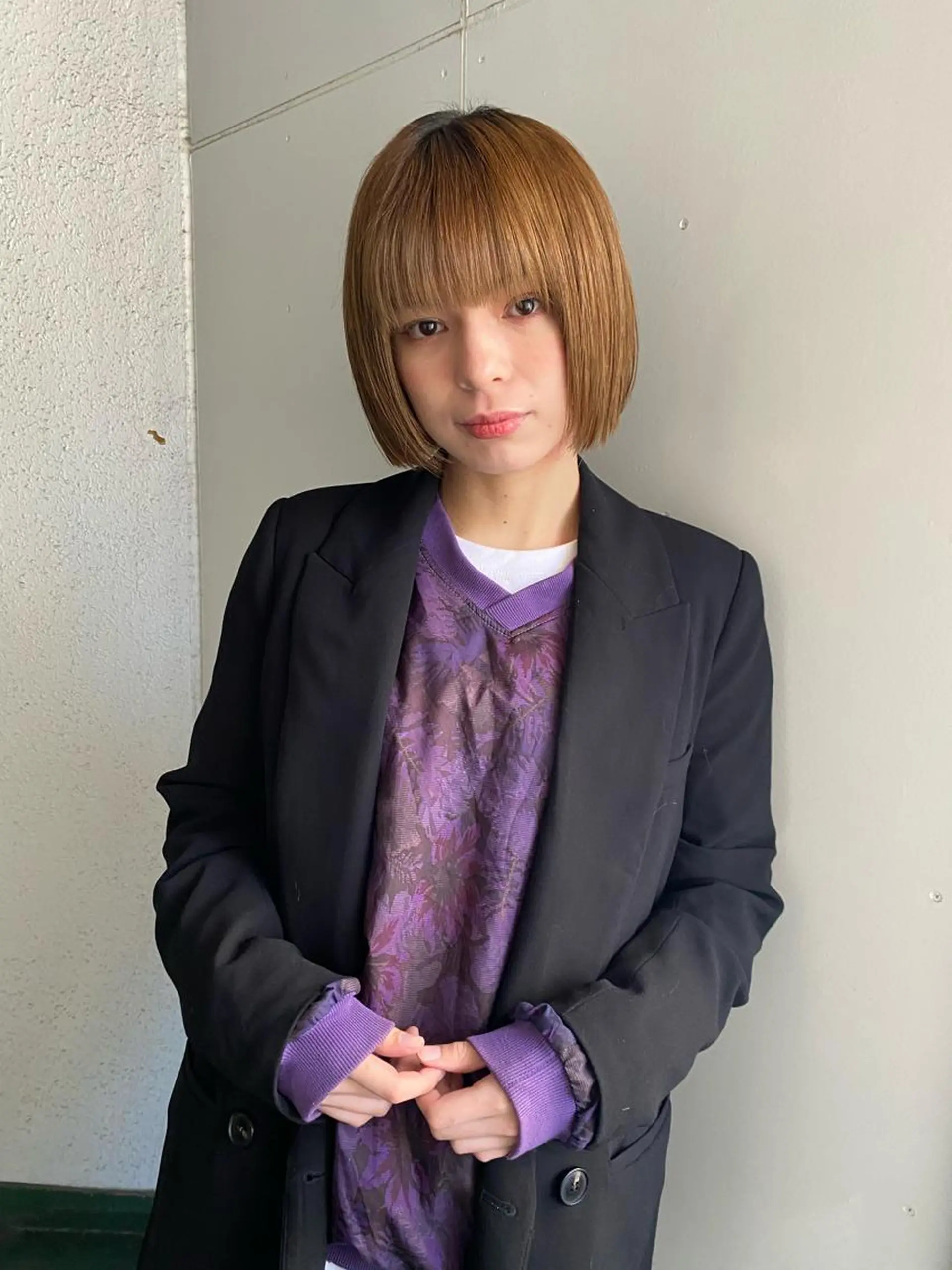 ミディアム カラー ミディアムパーマ バレイヤージュ ブリーチ ケアブリーチ デザインカラー yiye 青山所属・無料カットモデル募集 🌱ひょうがのヘアスタイル