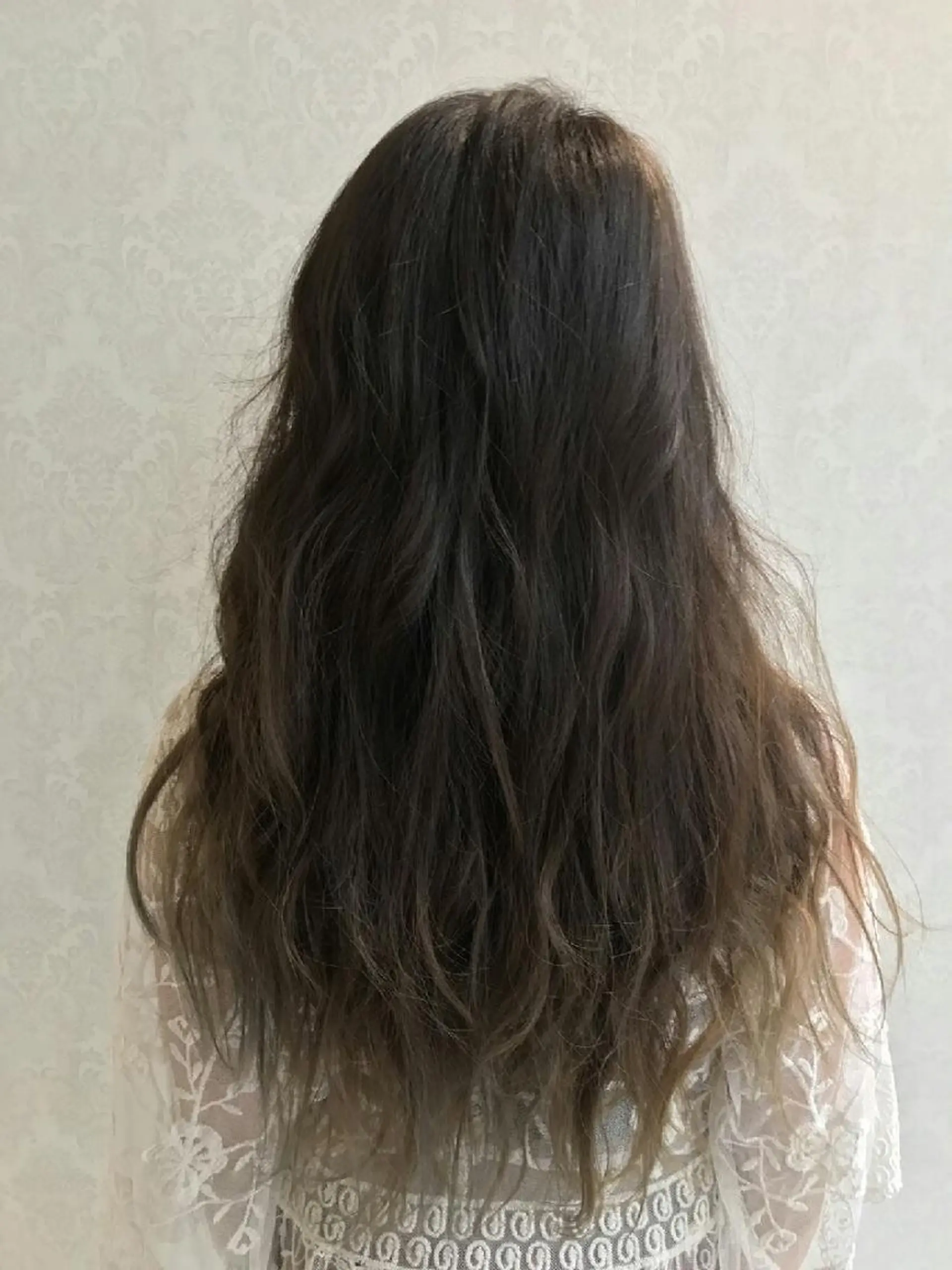 ロング カラー グラデーションカラー カット パーマ 福田 武士のヘアスタイル