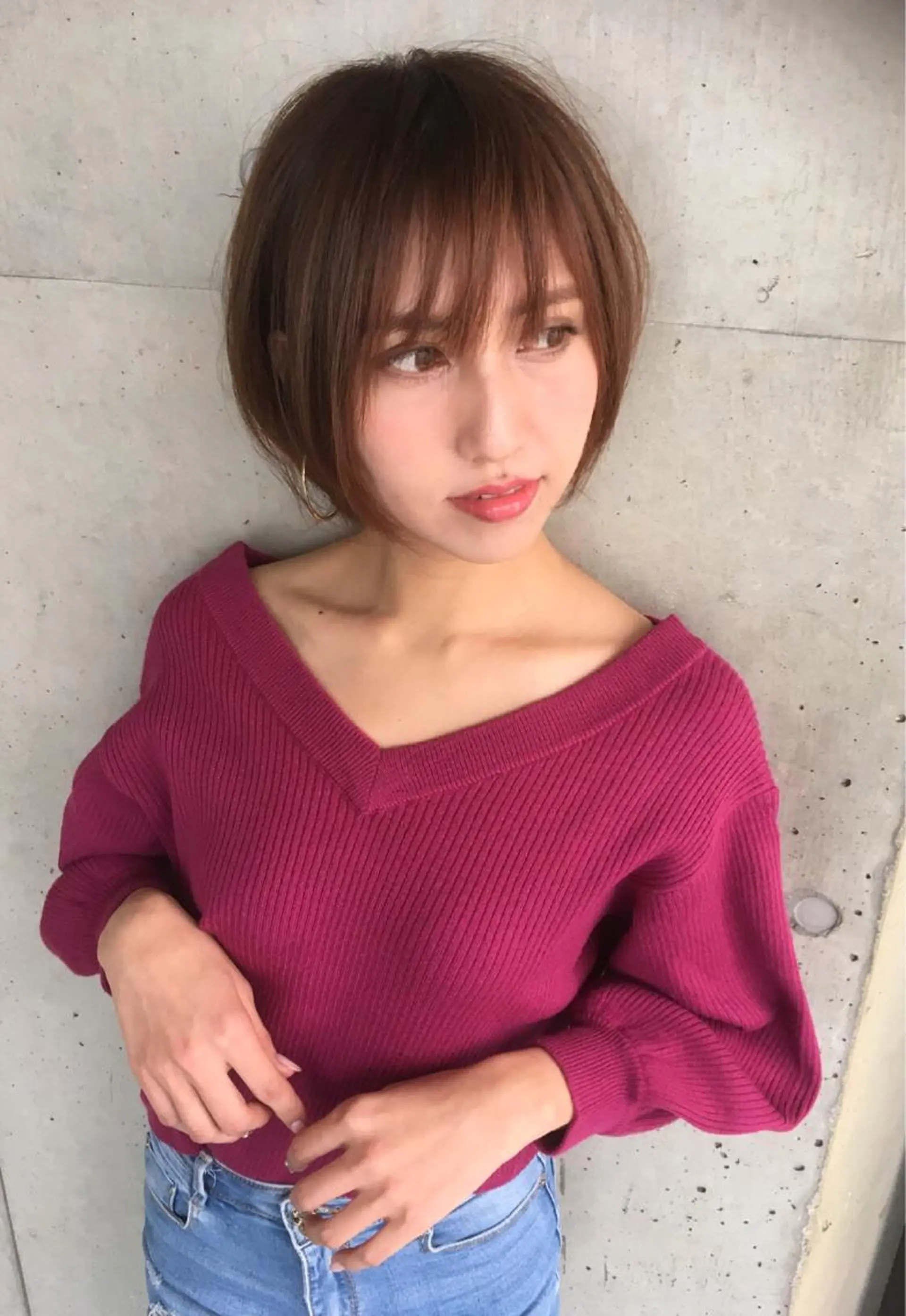 ショート カラー ショートボブ イルミナカラー ボブ ショートヘア 小顔カット Lumderica(ラムデリカ)所属・横浜/元町/石川町 ラムデリカYUKAのヘアスタイル