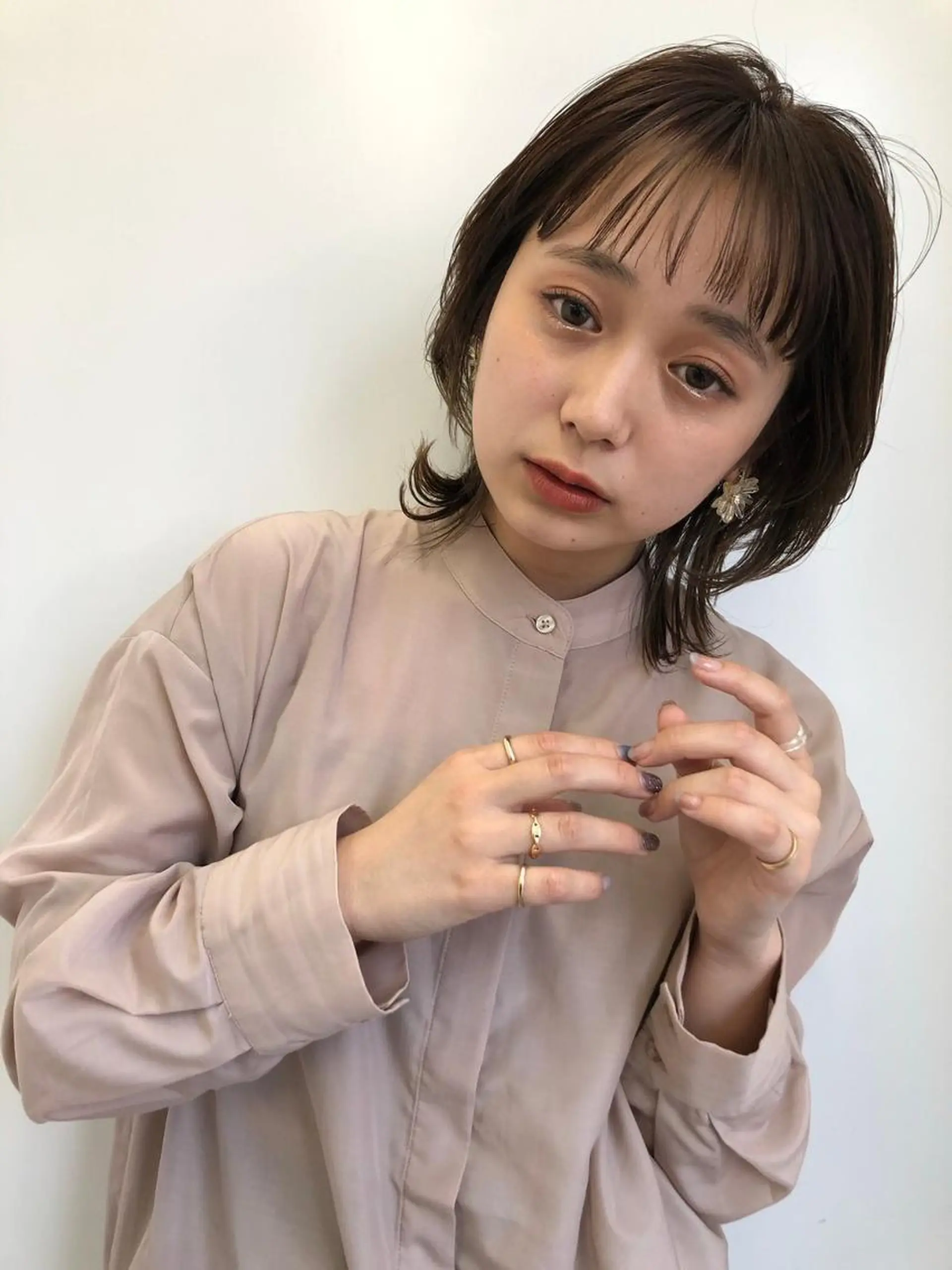 ミディアム カラー 🤍オオカワ レイナ🤍のヘアスタイル