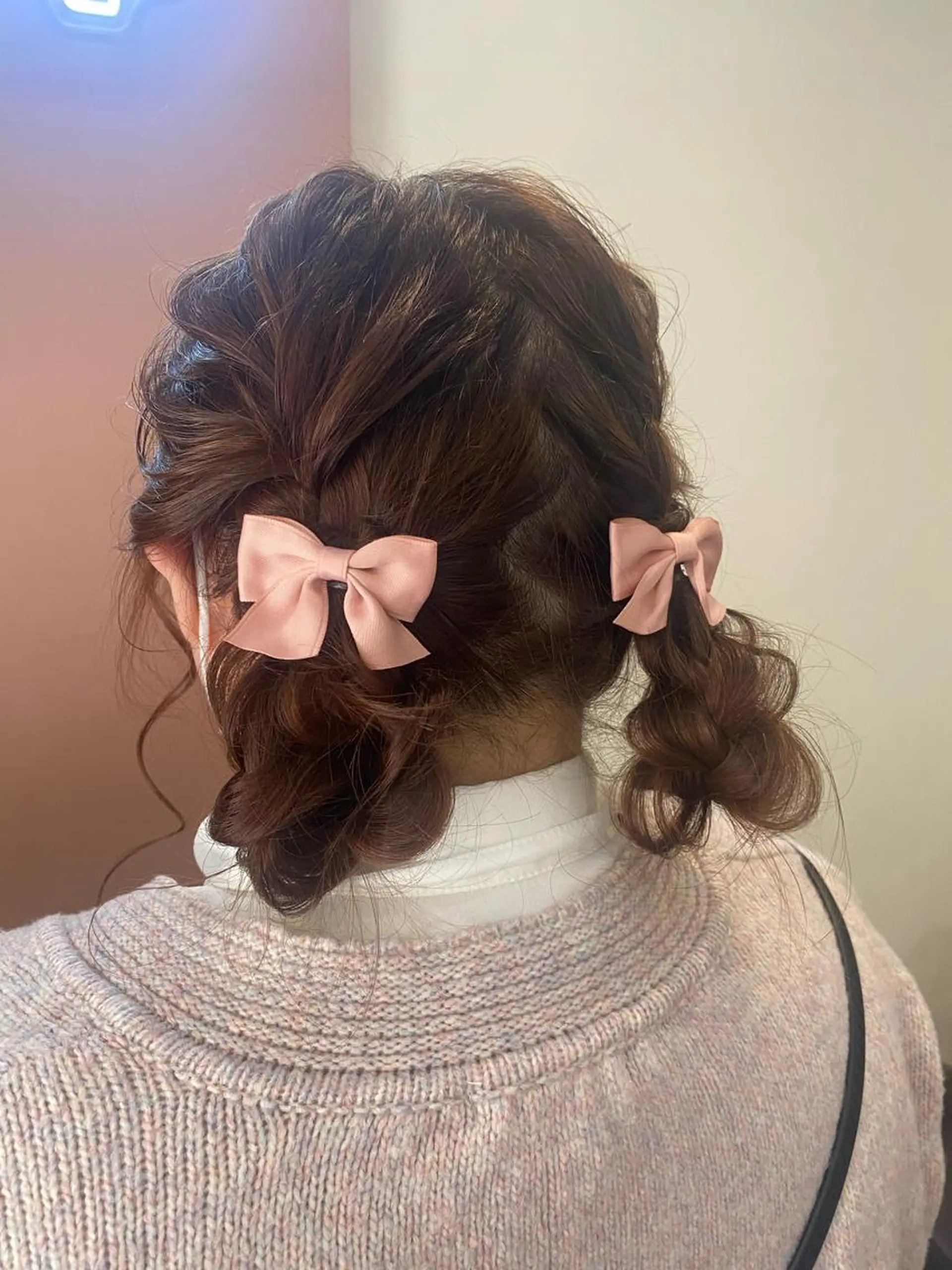 セミロング ヘアアレンジ 編みこみ pep所属・pep natsumiのヘアスタイル