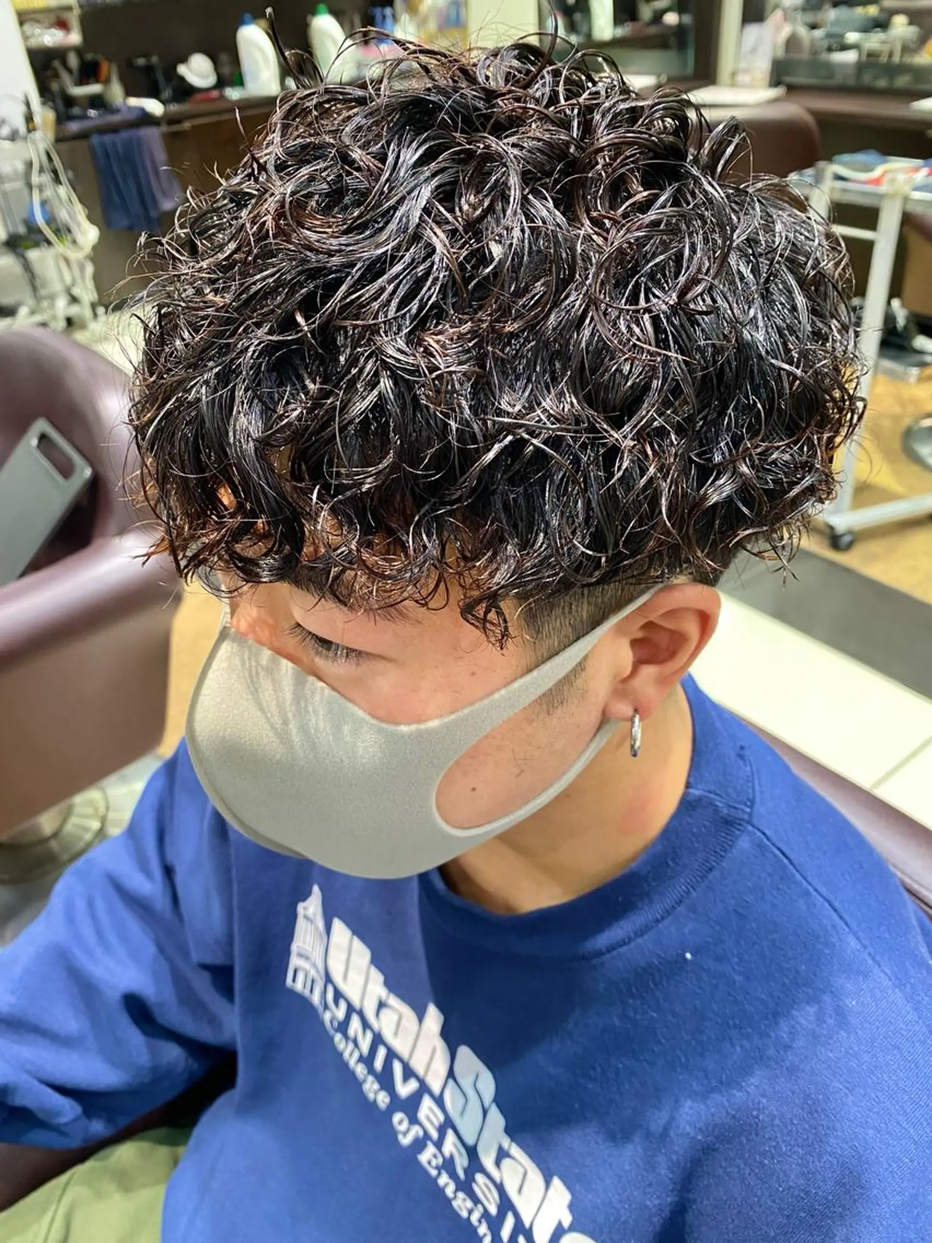 ショート パーマ メンズ 酸スト/フェザー パーマ/三谷海斗のヘアスタイル