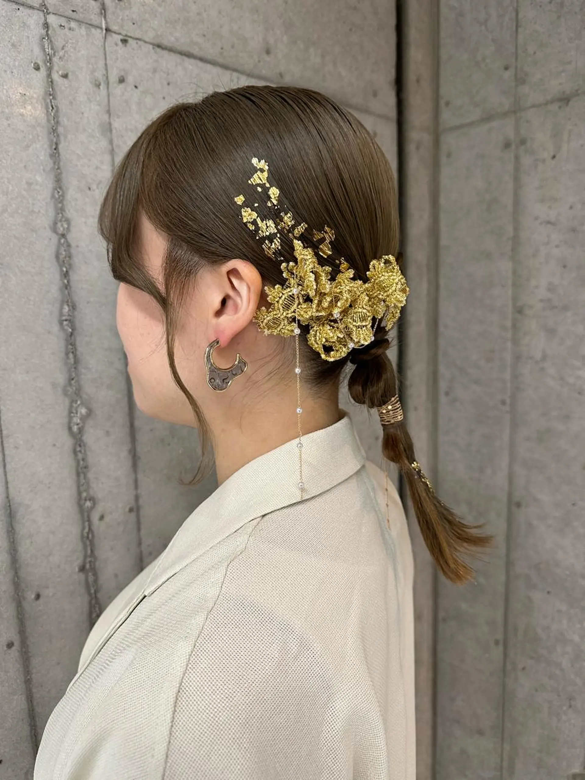 セミロング ヘアアレンジ ヘアセット 女性に人気♪ はやしほのかのヘアスタイル