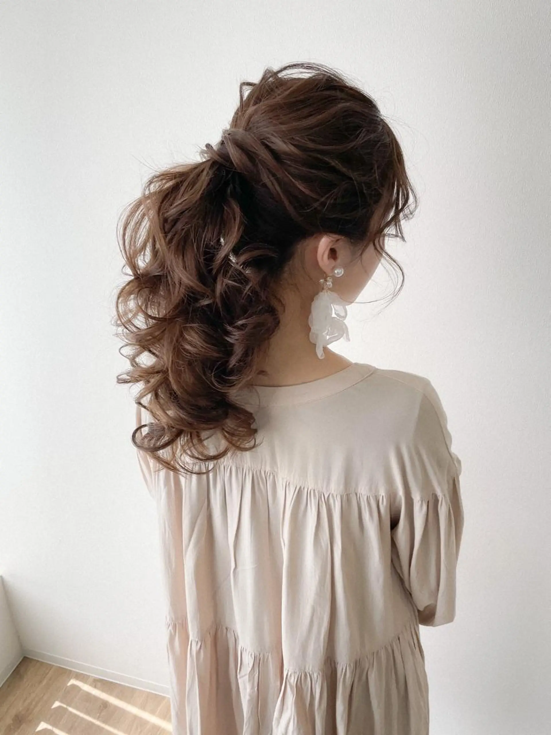 ロング カラー ヘアアレンジ ポニーテール autre所属・大久保 ひでなりのヘアスタイル