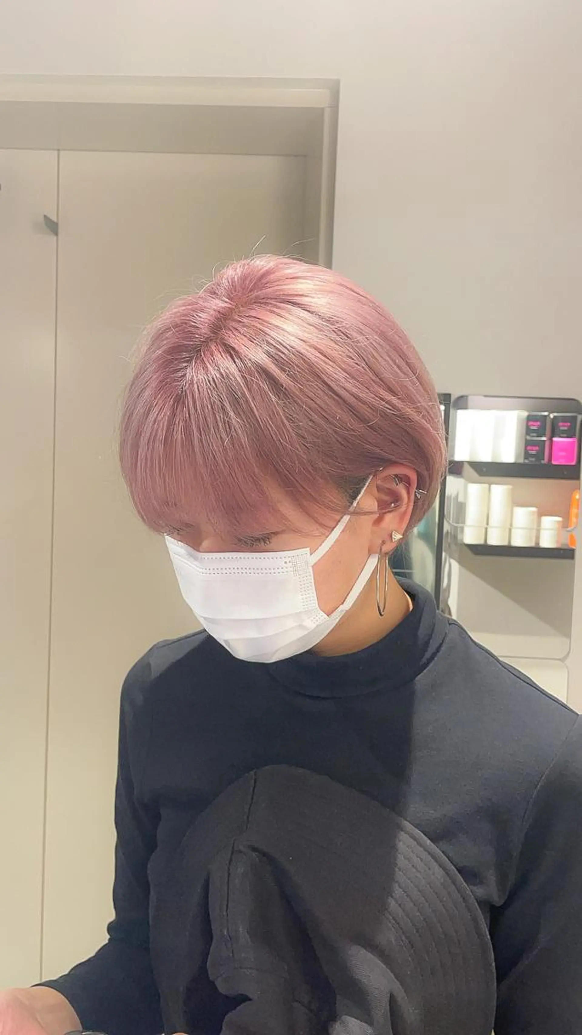 ショート カラー ピンクカラー youres hair 髪質改善トリートメント&ヘッドスパ  新宿三丁目店【ユアーズヘア】所属・🦋透明感カラー 👑NODOKA🦋のヘアスタイル