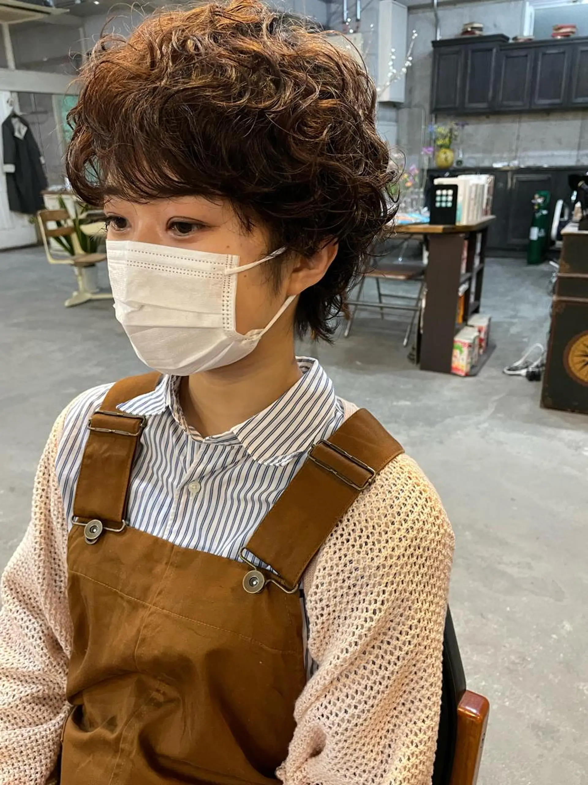 ショート カラー パーマ カット パーマ トリートメント 南堀江🌿パーマ Tetsu【テツ】のヘアスタイル