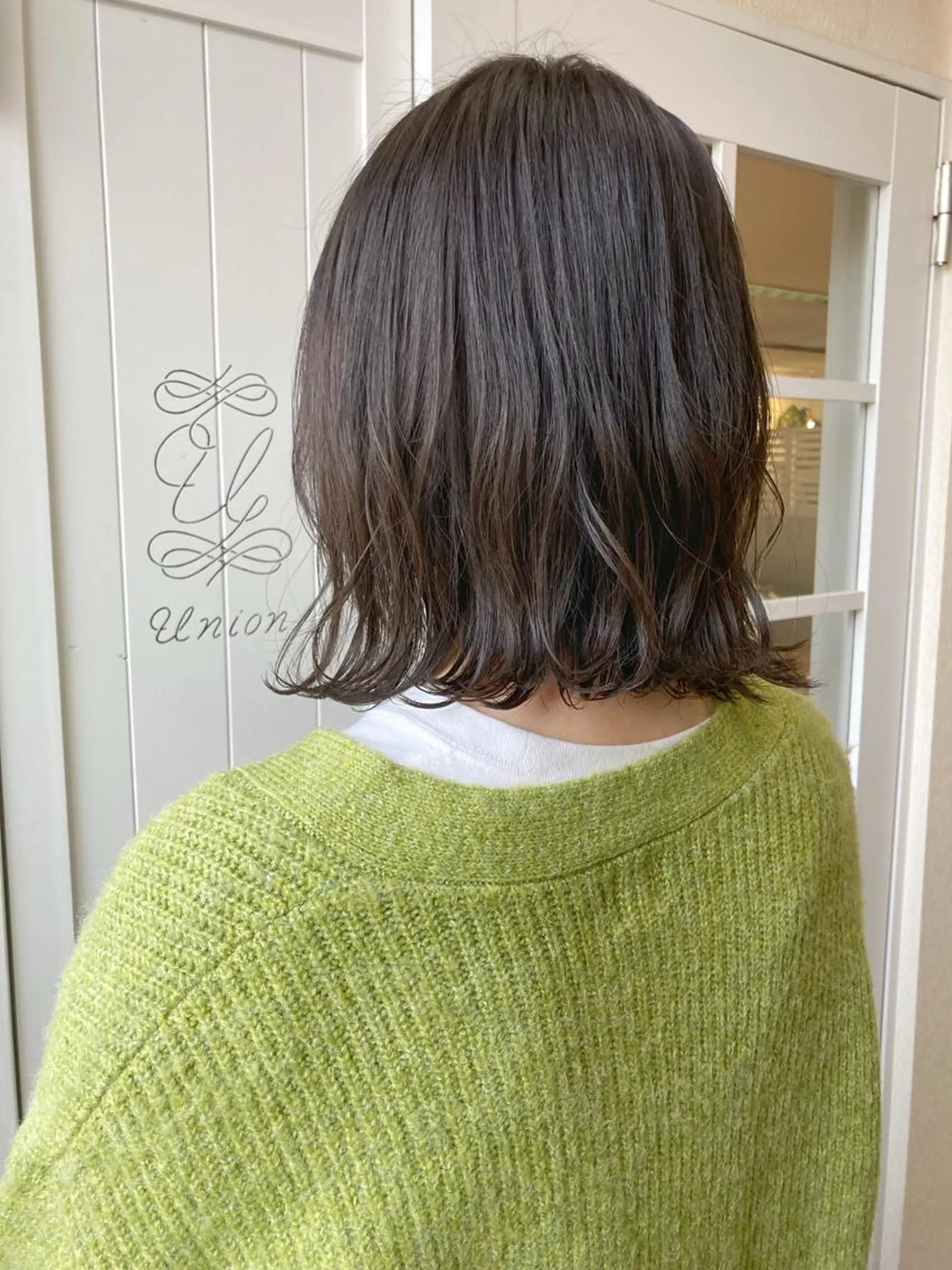 ミディアム カラー ベージュカラー オリーブベージュ カット 縮毛矯正 小木曽智美 /ボブ/ショートのヘアスタイル