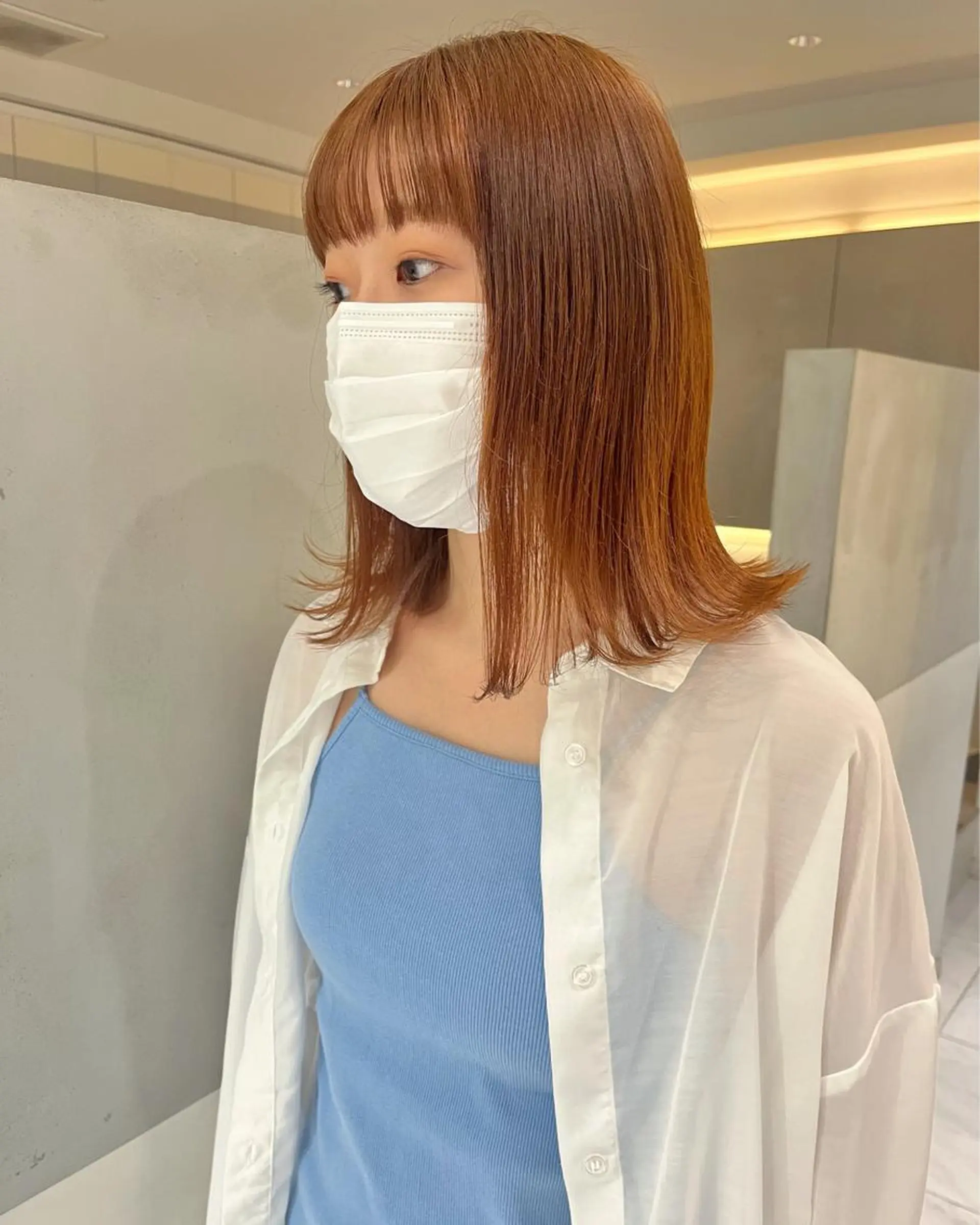 ミディアム カラー カット ヘアカラー minami🪷 暖色カラーのヘアスタイル