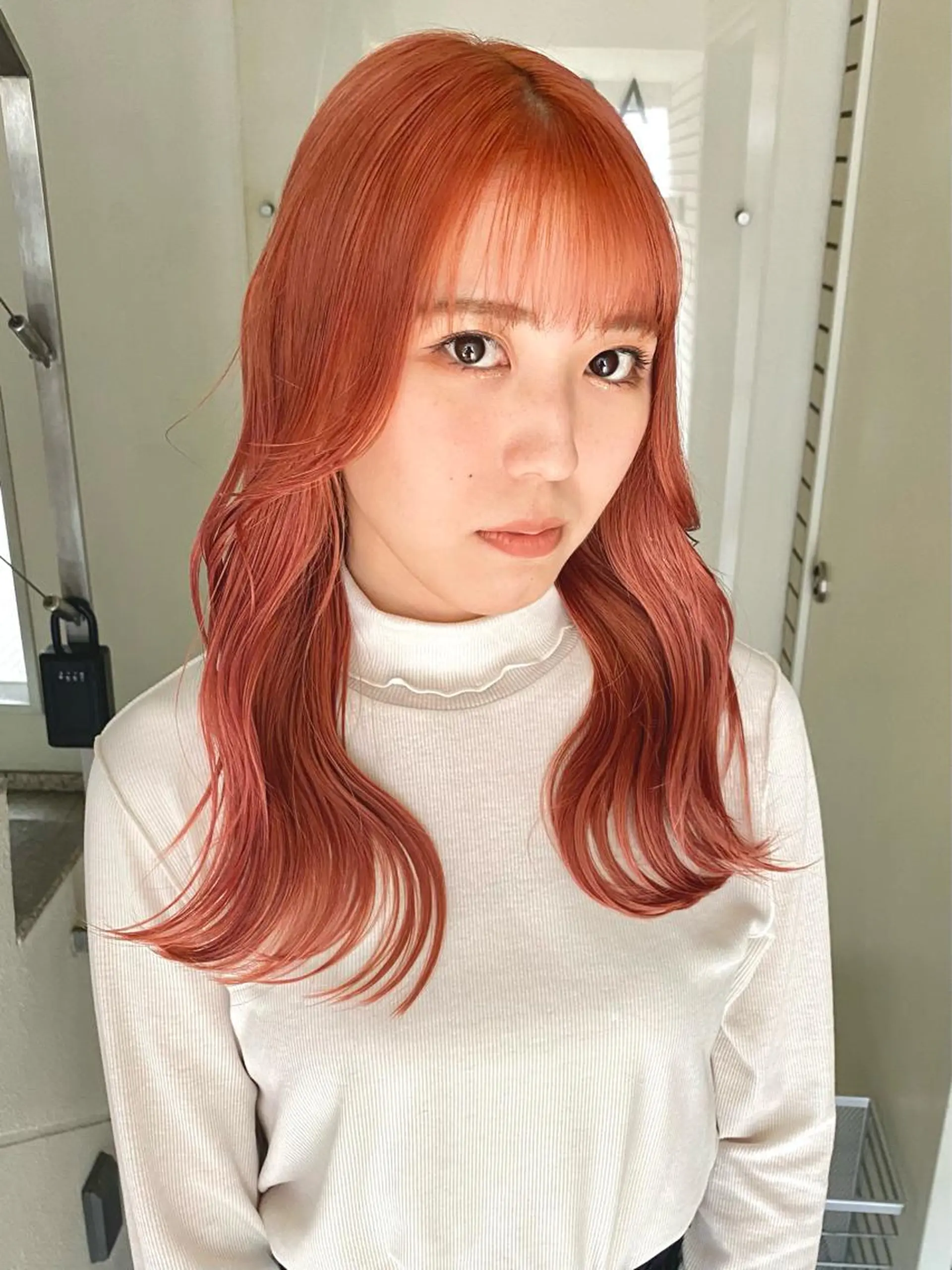 ロング カラー ヘアアレンジ 切りっぱなしボブ/ デザインカラー店長のヘアスタイル