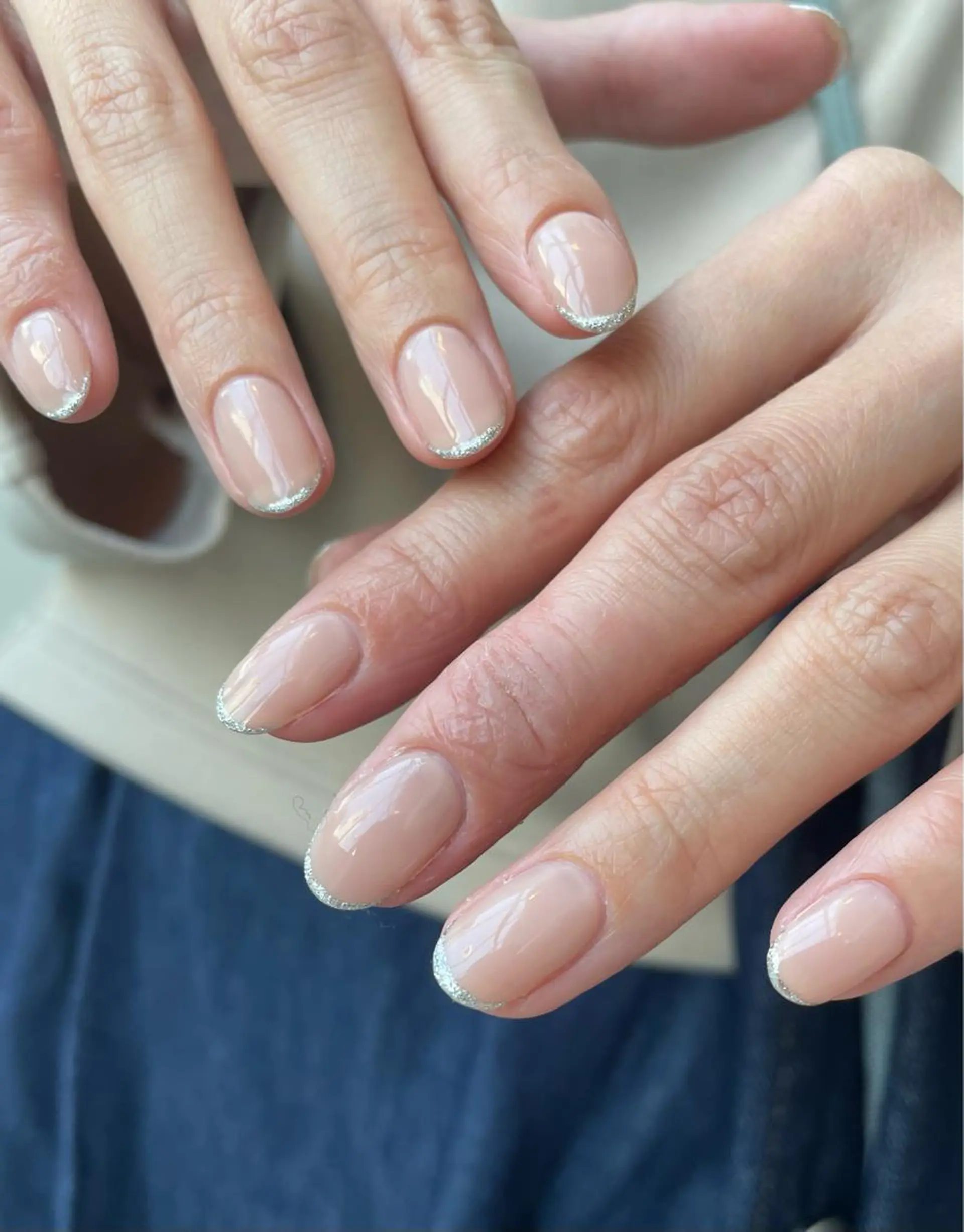 ネイル フレンチネイル シンプルネイル専門店miel nail天神店所属・mielnail ichikaのネイルデザイン