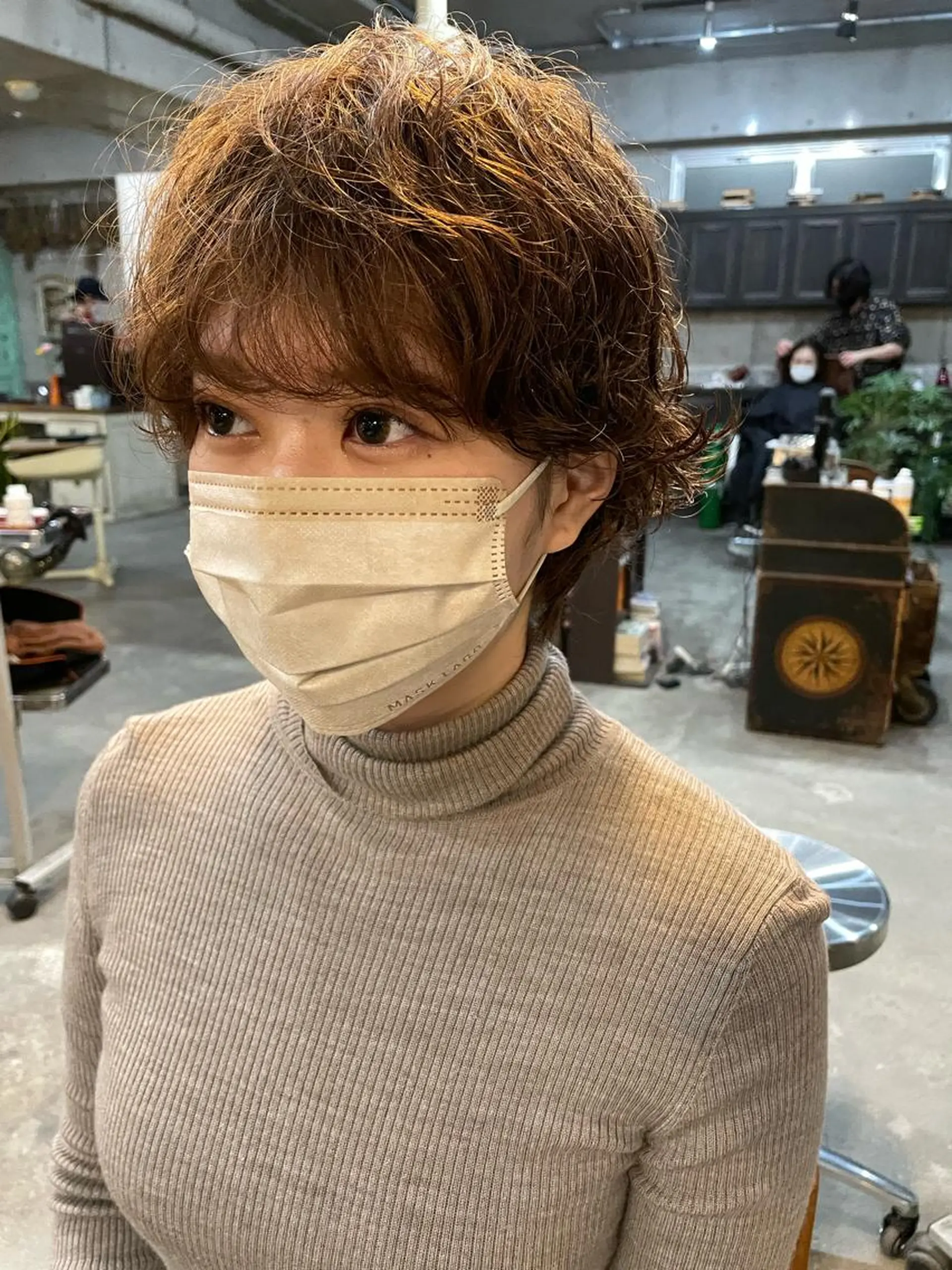 ショート カラー パーマ カット パーマ トリートメント 南堀江🌿パーマ Tetsu【テツ】のヘアスタイル