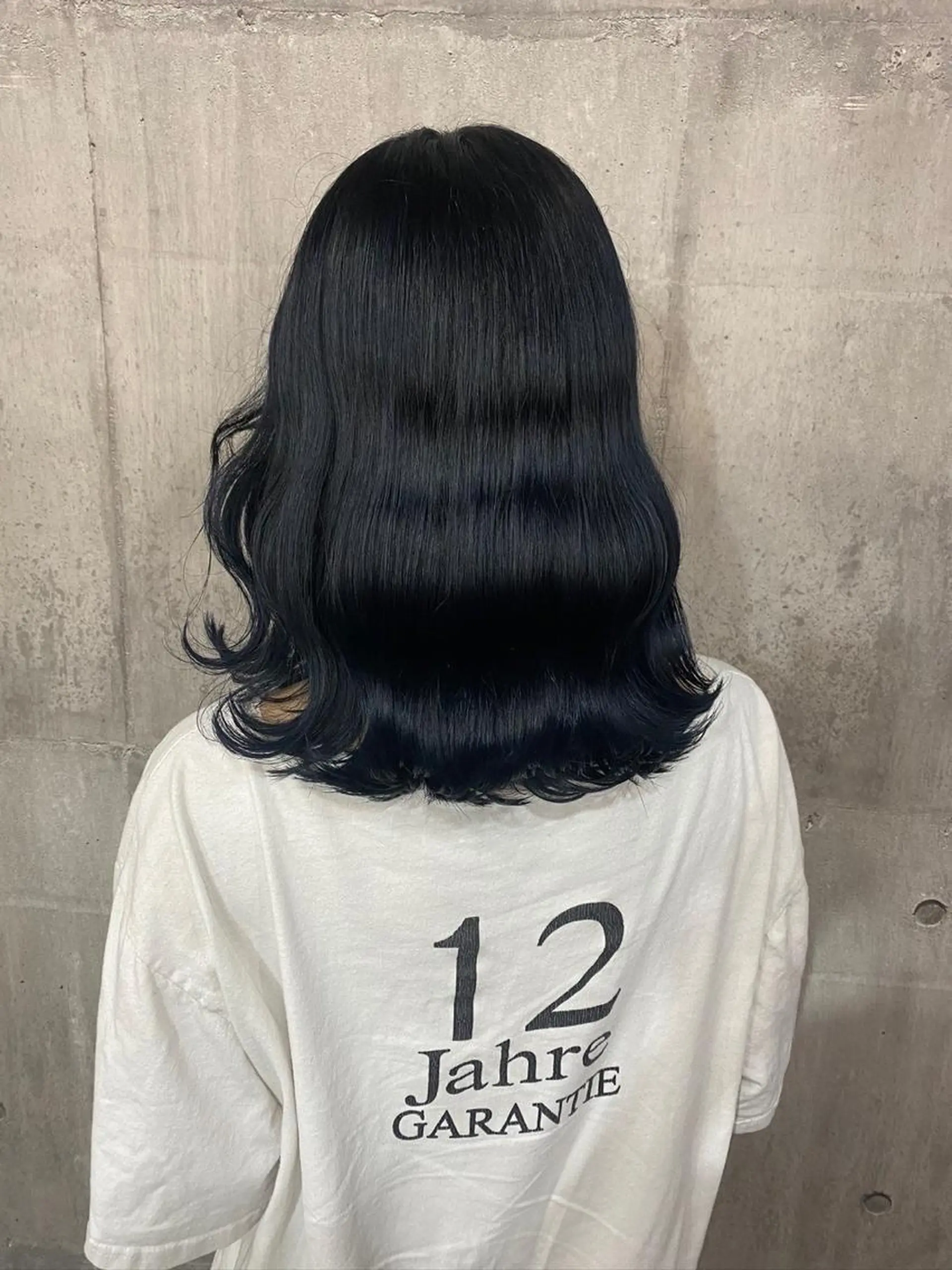 セミロング カラー 透明感カラー ネイビーカラー SHURI❤️🔥 中/韓mix ♡のヘアスタイル