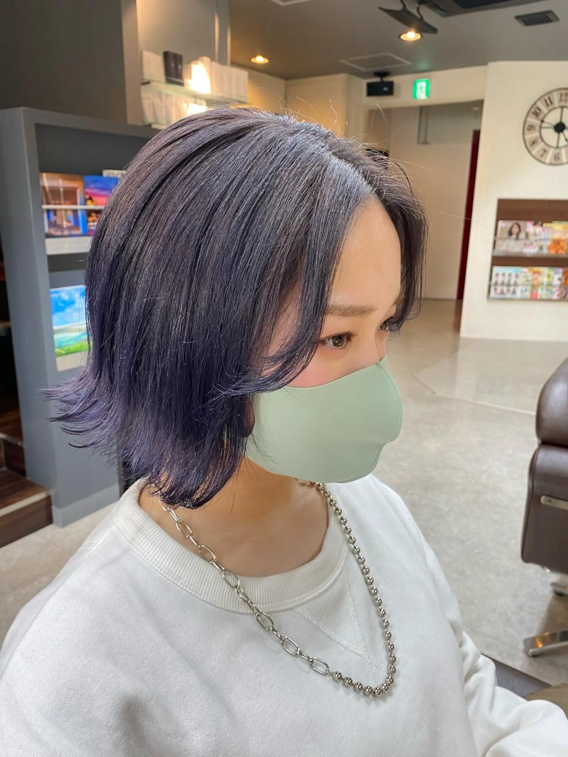 ミディアム カラー ブリーチ カット ヘアカラー トリートメント 後藤紗英/髪質改善 /オリーブベージュのヘアスタイル