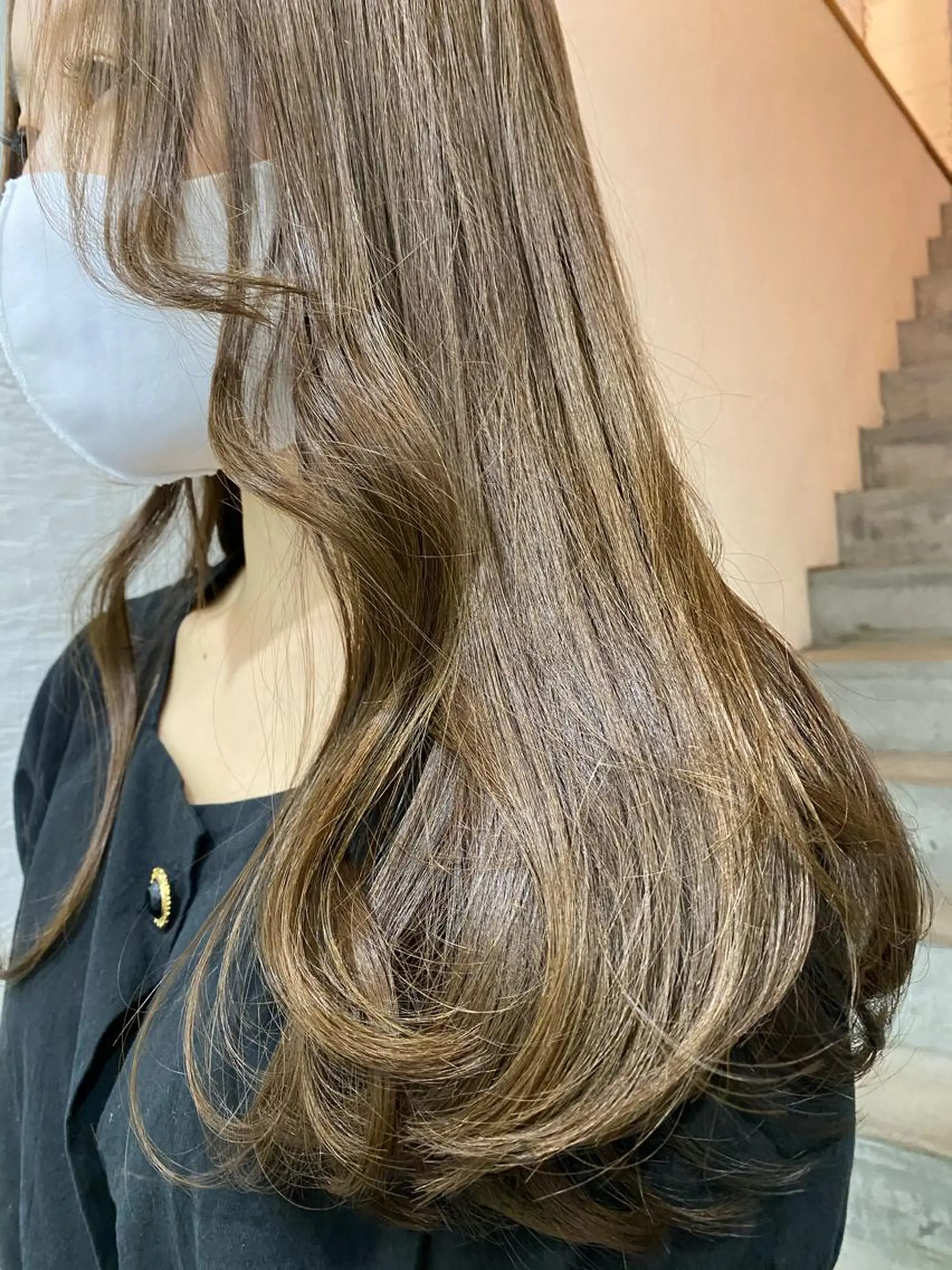 ロング 顔周りカット 韓国風ヘア レイヤーカット SALOWIN梅田茶屋町Suite店所属・韓国美容室出身 🌹Sana/梅田のヘアスタイル