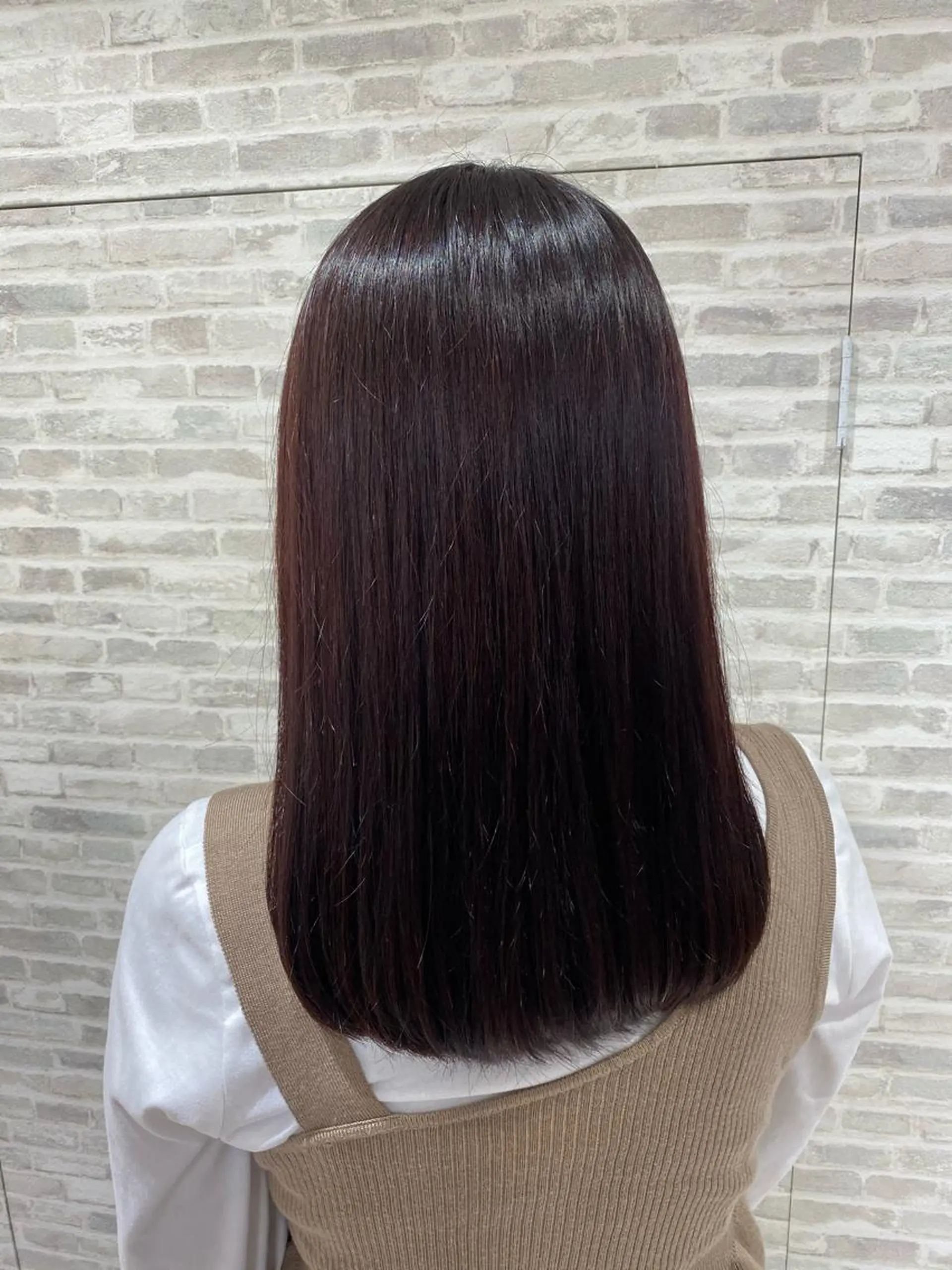 セミロング カラー ✨圧倒的ツヤ髪✨ 小野あすかのヘアスタイル