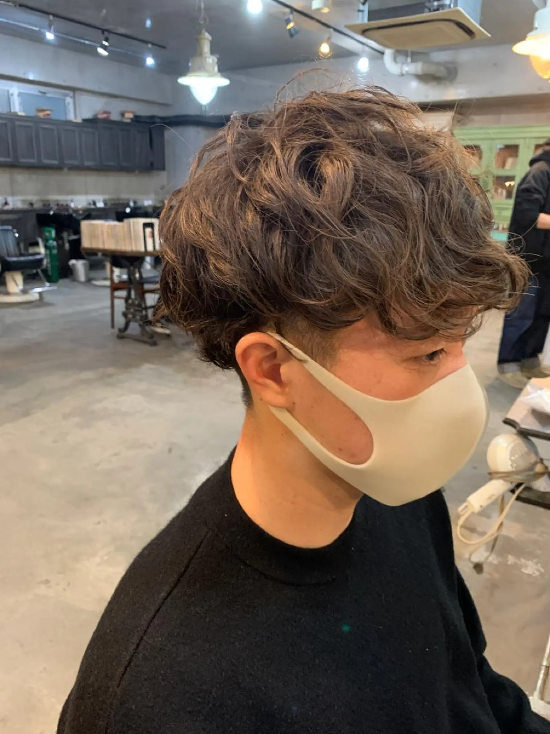 ミディアム カラー パーマ メンズ カット パーマ トリートメント 南堀江🌿パーマ Tetsu【テツ】のヘアスタイル