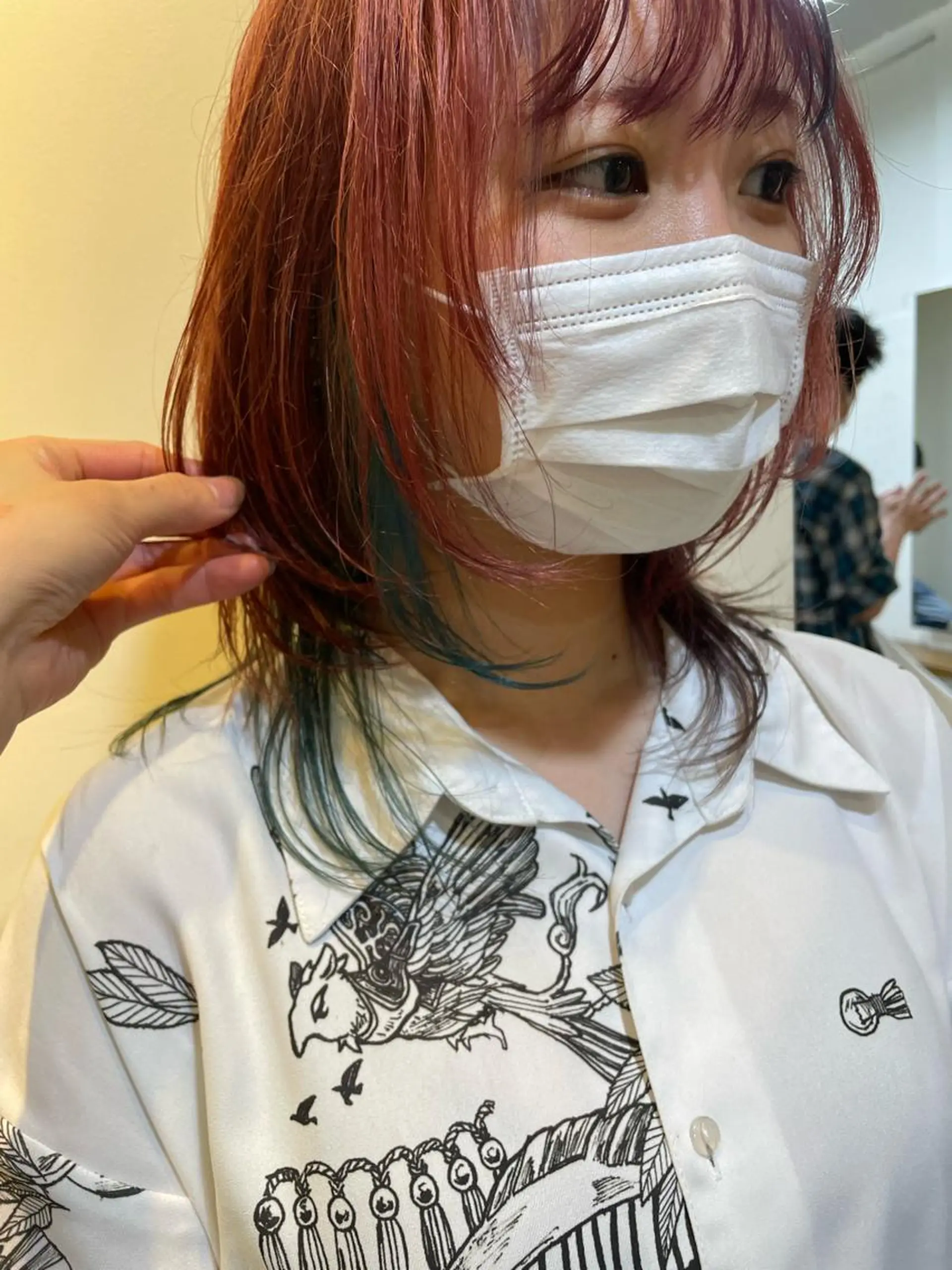 カラー RIN／韓国ヘア レイヤーカットのヘアスタイル