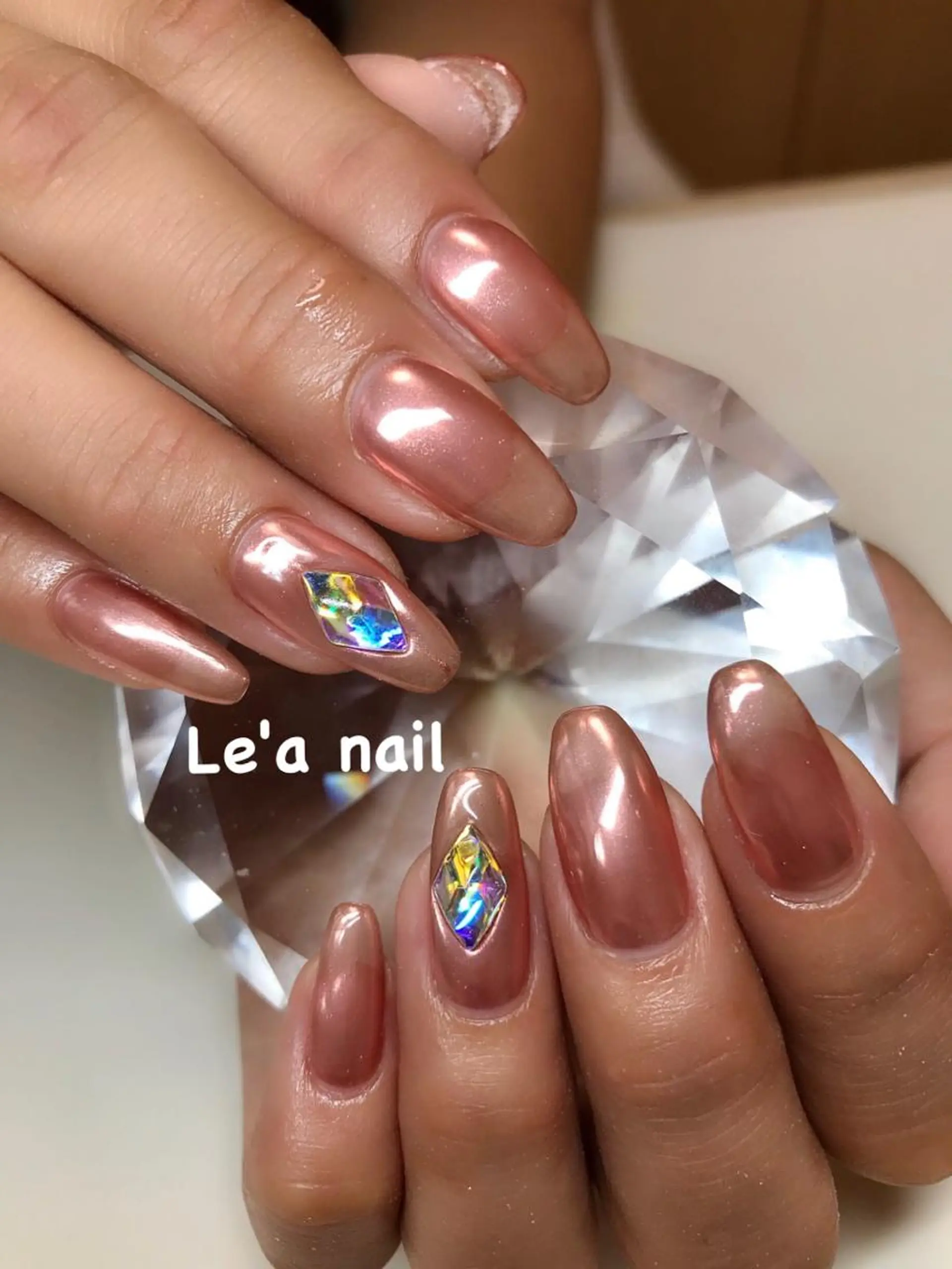 ネイル クリアネイル ミラーネイル 'mm所属・'mm  (ミリ) ＭＡＮＡＭＩのネイルデザイン