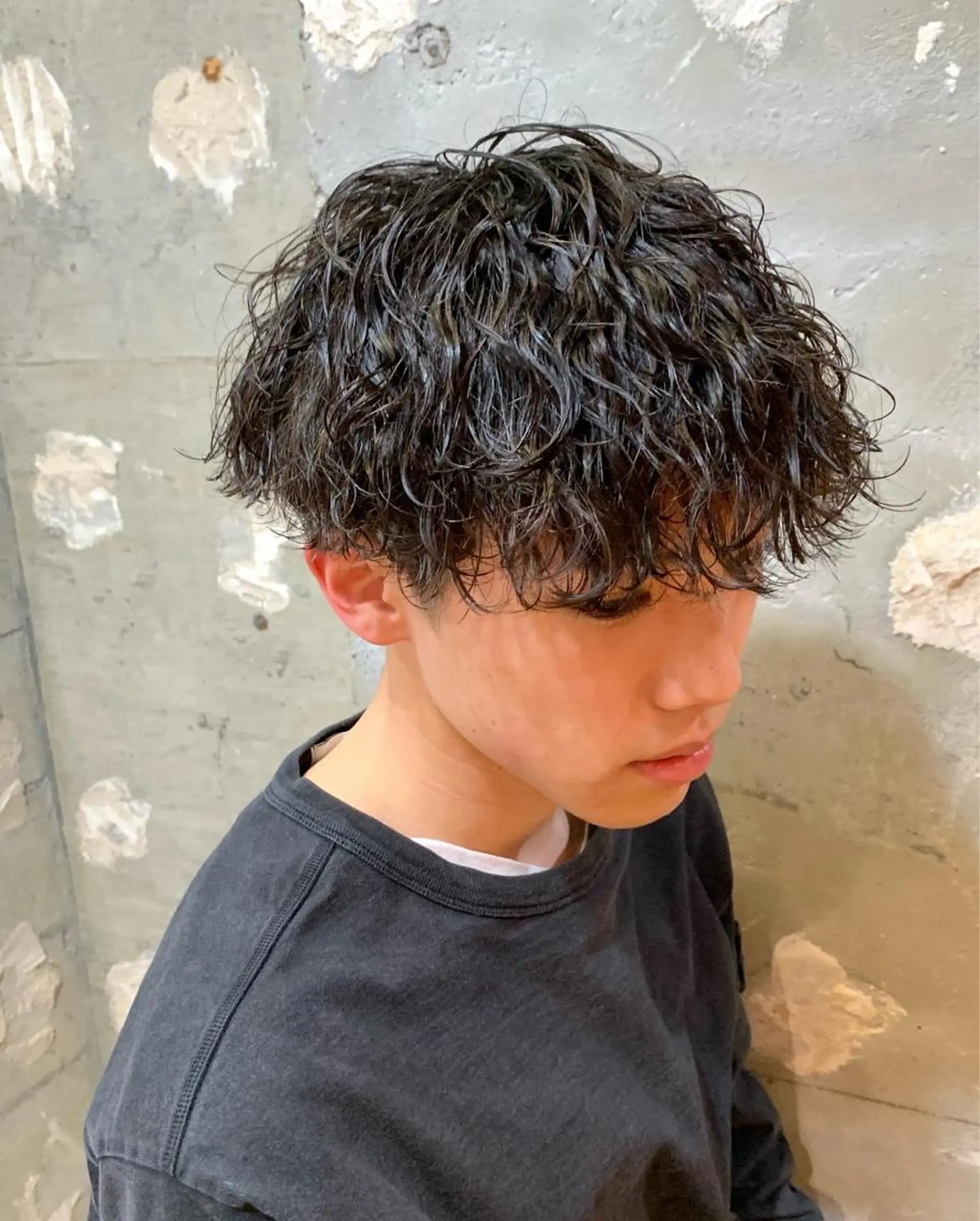 ショート メンズ メンズパーマ 波巻きパーマ tension 【テンション】のヘアスタイル