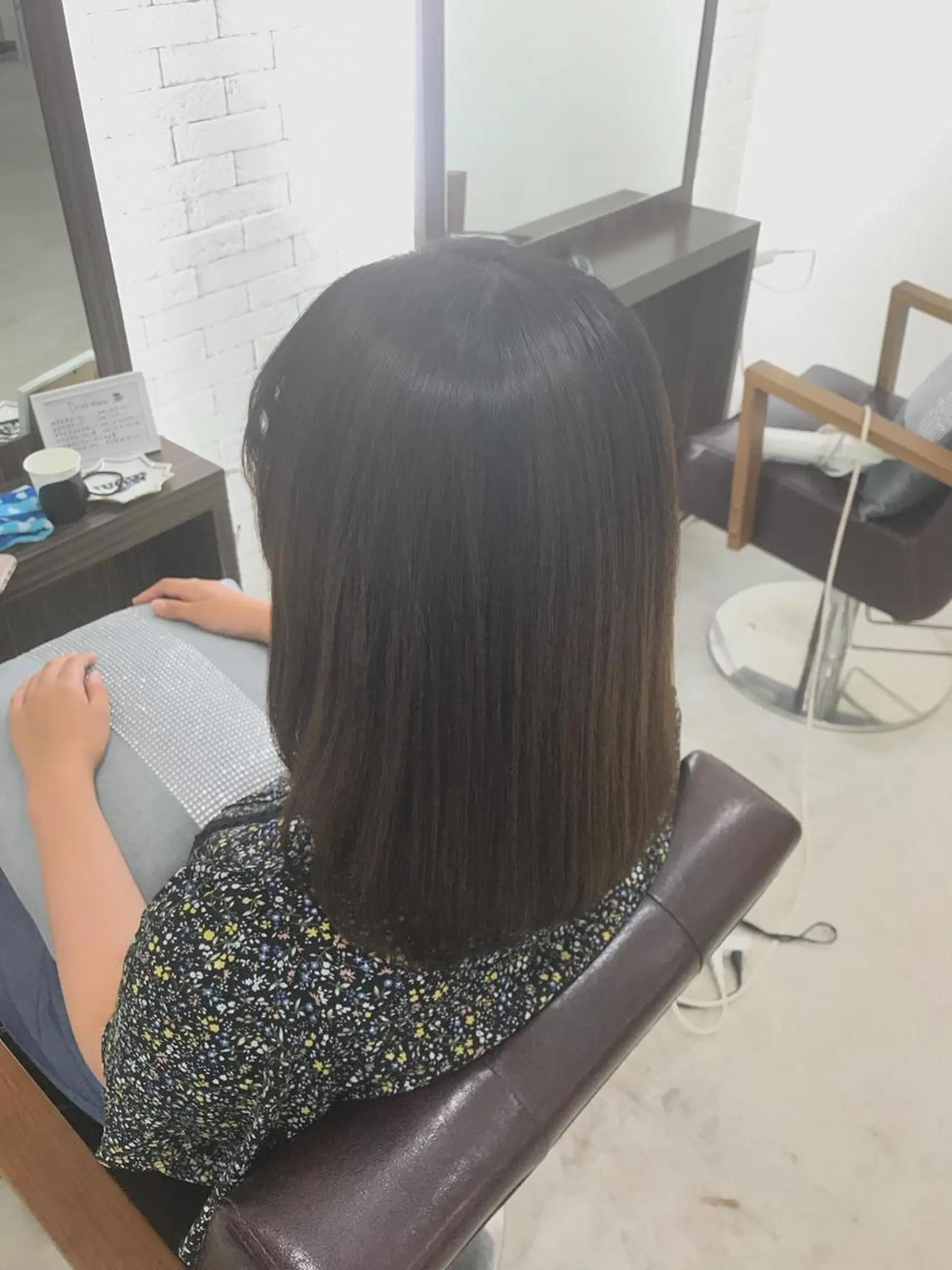 ミディアム パーマ 縮毛矯正 マンツーマン/透明感 foi hairのヘアスタイル