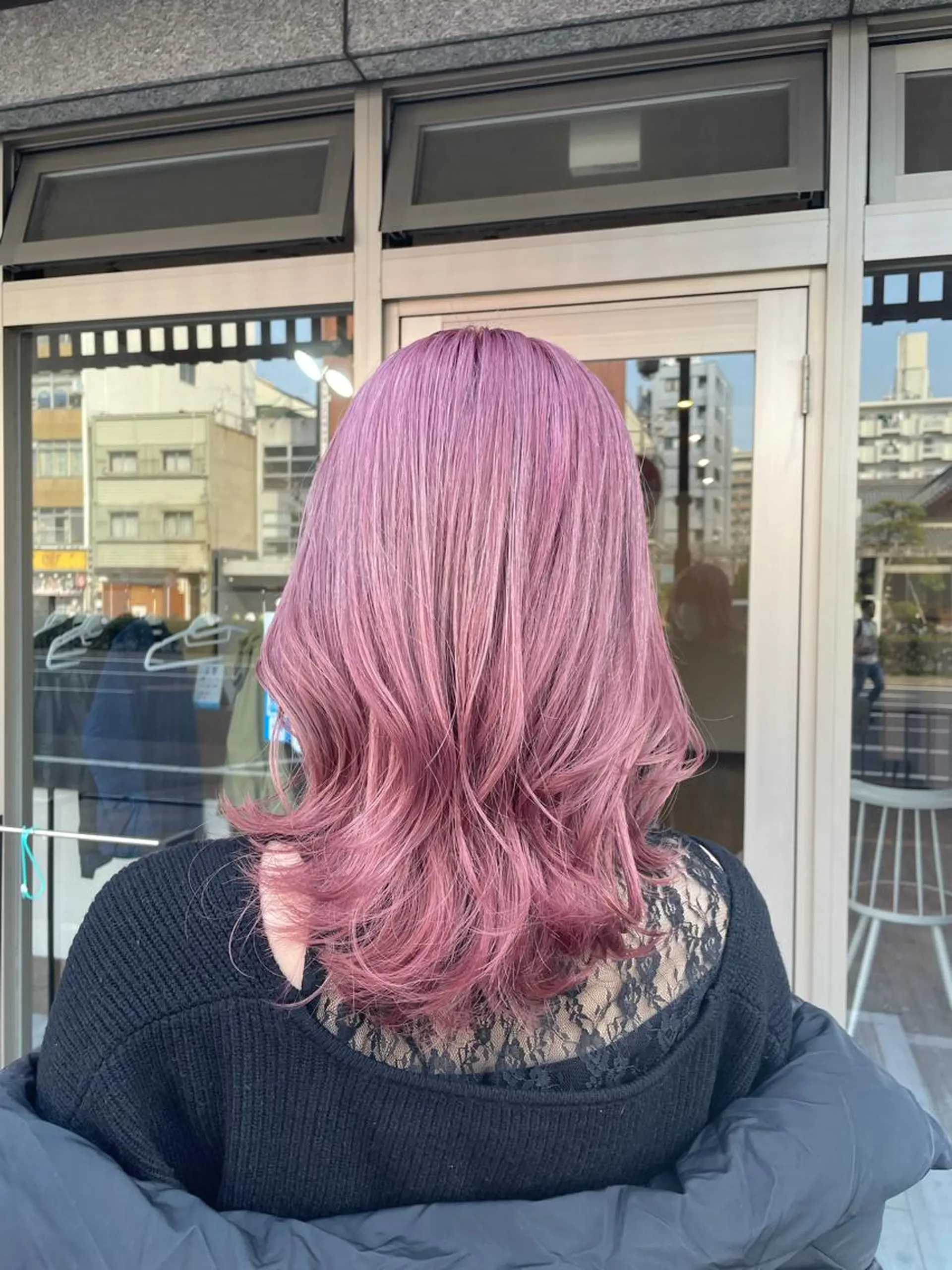 セミロング カラー ヘアアレンジ ブリーチ ラベンダーカラー ラベンダーピンク ピンクカラー 🫧ヒシダアキ /taboo🫧のヘアスタイル